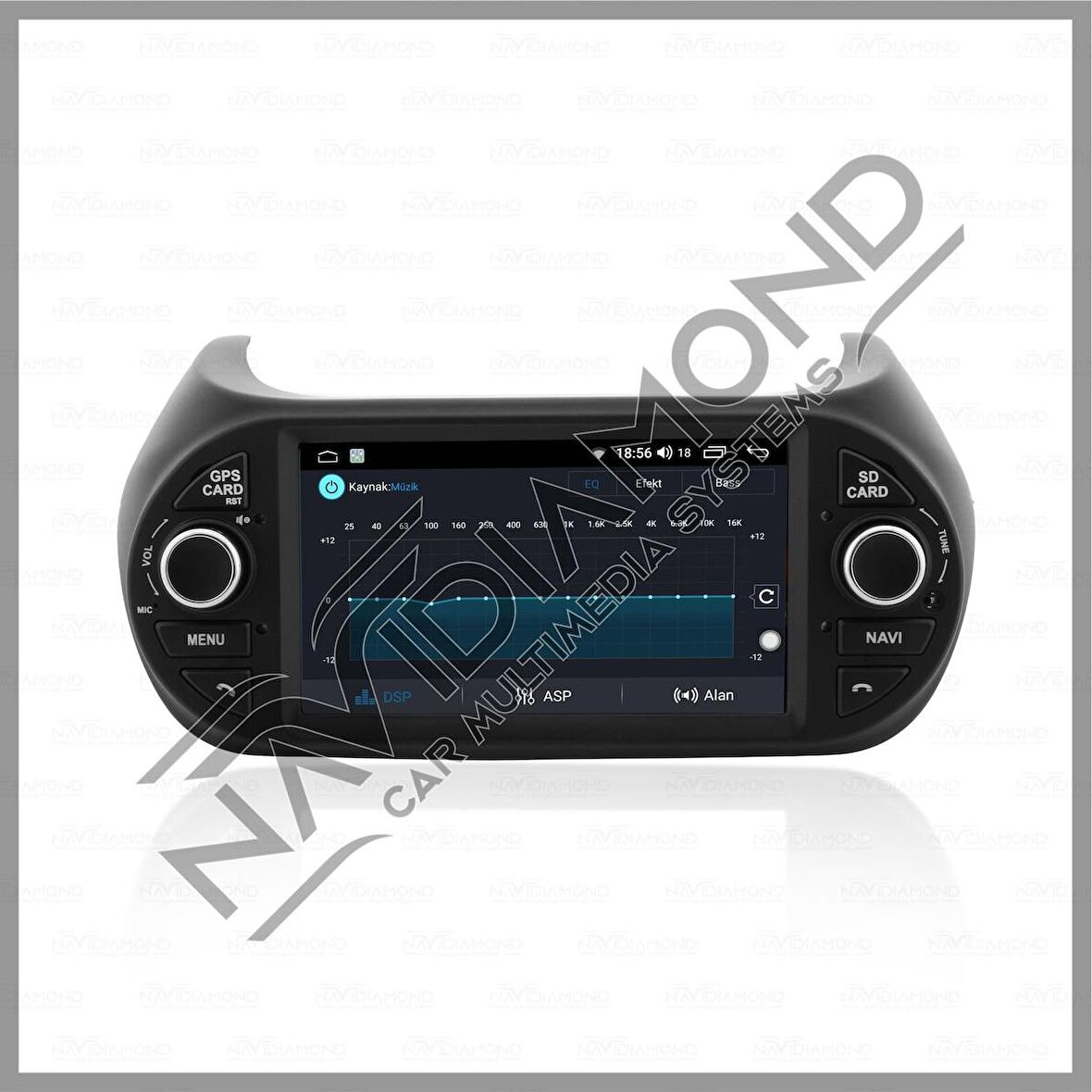 NAVIDIAMOND FIAT FIORINO 7 INCH 4 GB RAM 64 GB HAFIZA ANDROID MULTIMEDIA TEYP