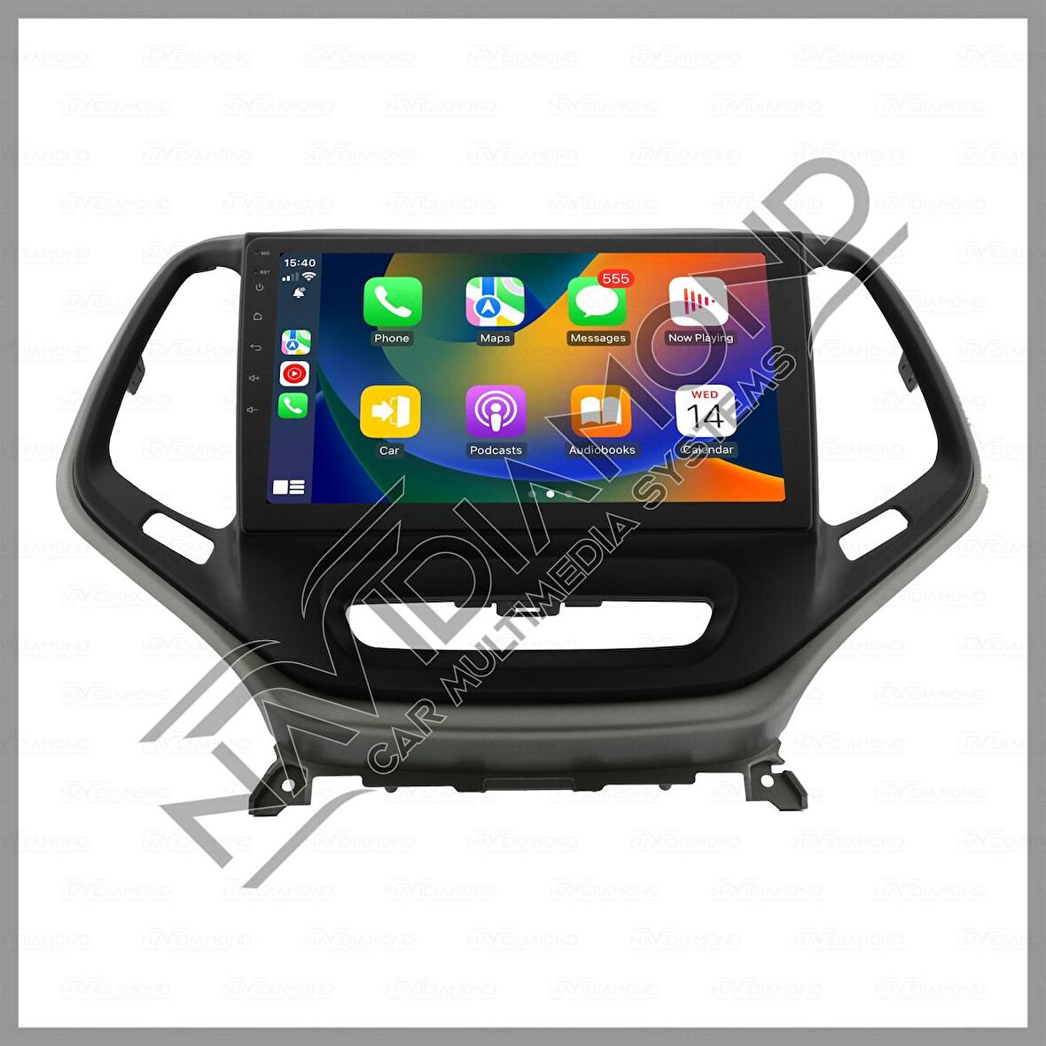 NAVIDIAMOND JEEP CHEROKEE 2014-2018 KAHVERENGİ 8 GB RAM 128 GB HAFIZA ANDROID MULTIMEDIA TEYP