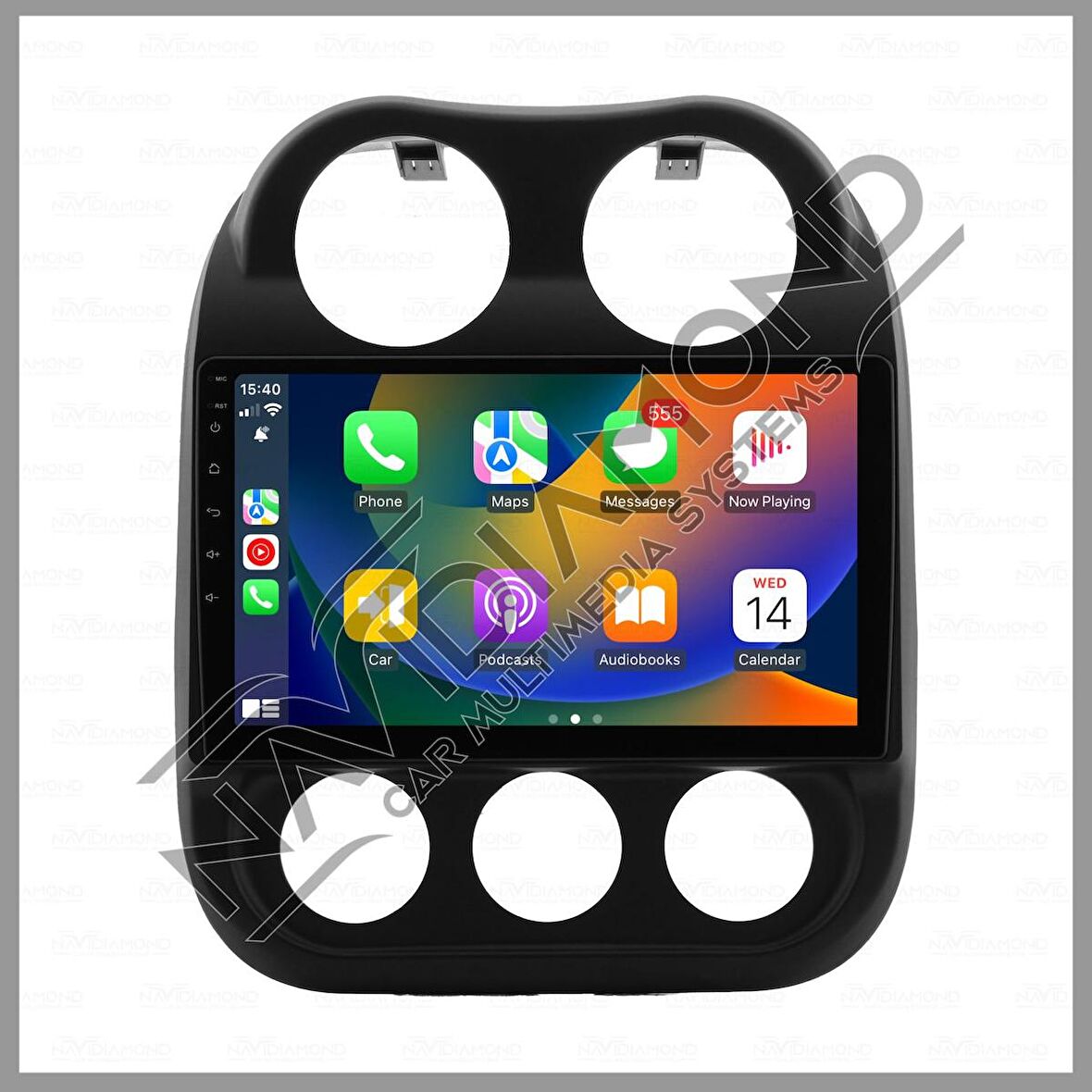 NAVIDIAMOND JEEP COMPASS 2010-2016 8 GB RAM 128 GB HAFIZA ANDROID MULTIMEDIA TEYP