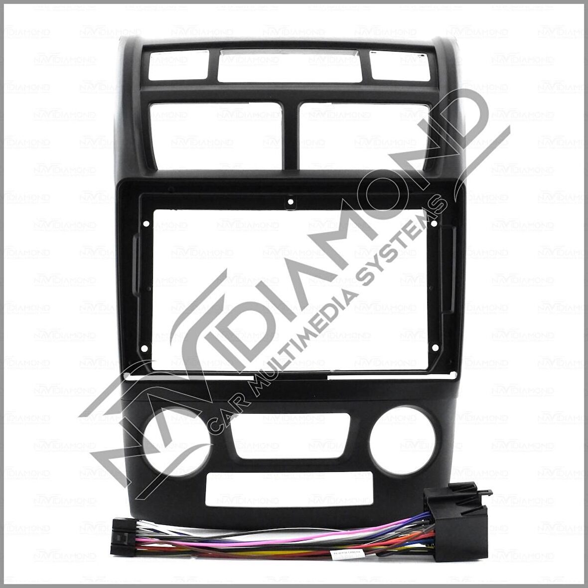 NAVIDIAMOND KİA SPORTAGE 2007-2010 SİYAH DİJİTAL ANDROID TEYP ÇERÇEVE (9 INCH) - SOKET