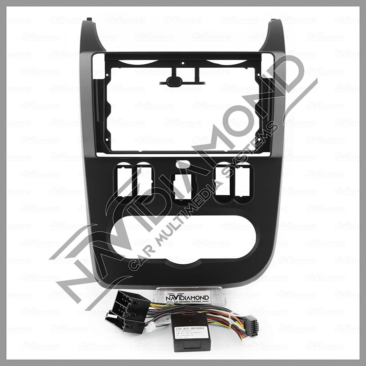 NAVIDIAMOND DACIA DUSTER SİYAH 2010-2013 ANDROİD TEYP ÇERÇEVE (9 INCH) - SOKET - CANBUS