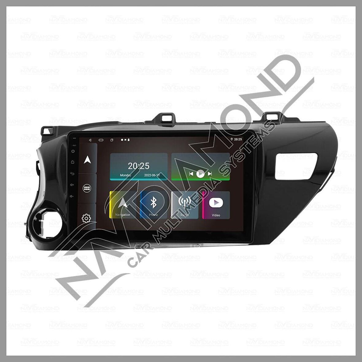 NAVIDIAMOND TOYOTA HILUX 2015-2023 6 GB RAM 128 GB HAFIZA ANDROID MULTIMEDIA TEYP