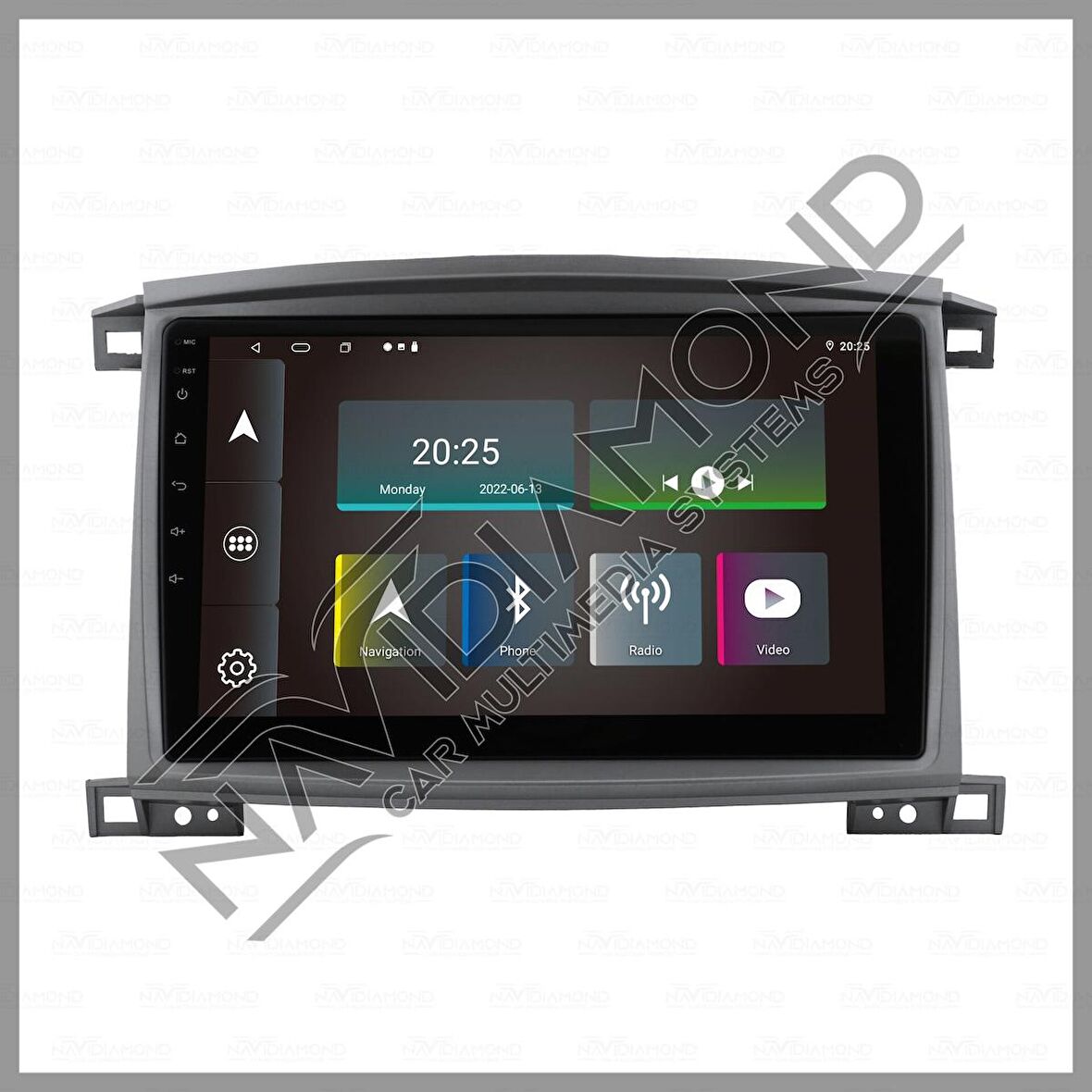 NAVIDIAMOND TOYOTA LAND CRUISER VX100 6 GB RAM 128 GB HAFIZA ANDROID MULTIMEDIA TEYP