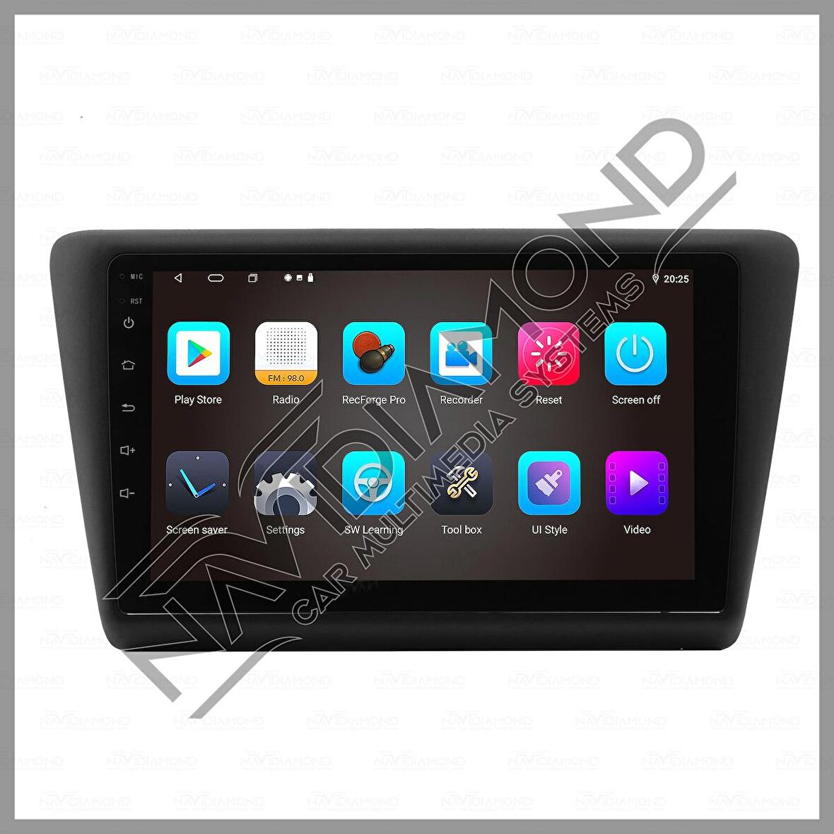 NAVIDIAMOND SKODA RAPİD 2013-2018 2 GB RAM 16 GB HAFIZA ANDROID MULTIMEDIA TEYP