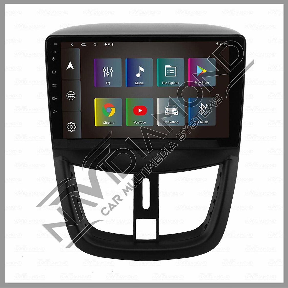 NAVIDIAMOND PEUGEOT 206 PLUS 2010-2012 2 GB RAM 16 GB HAFIZA ANDROID MULTIMEDIA TEYP