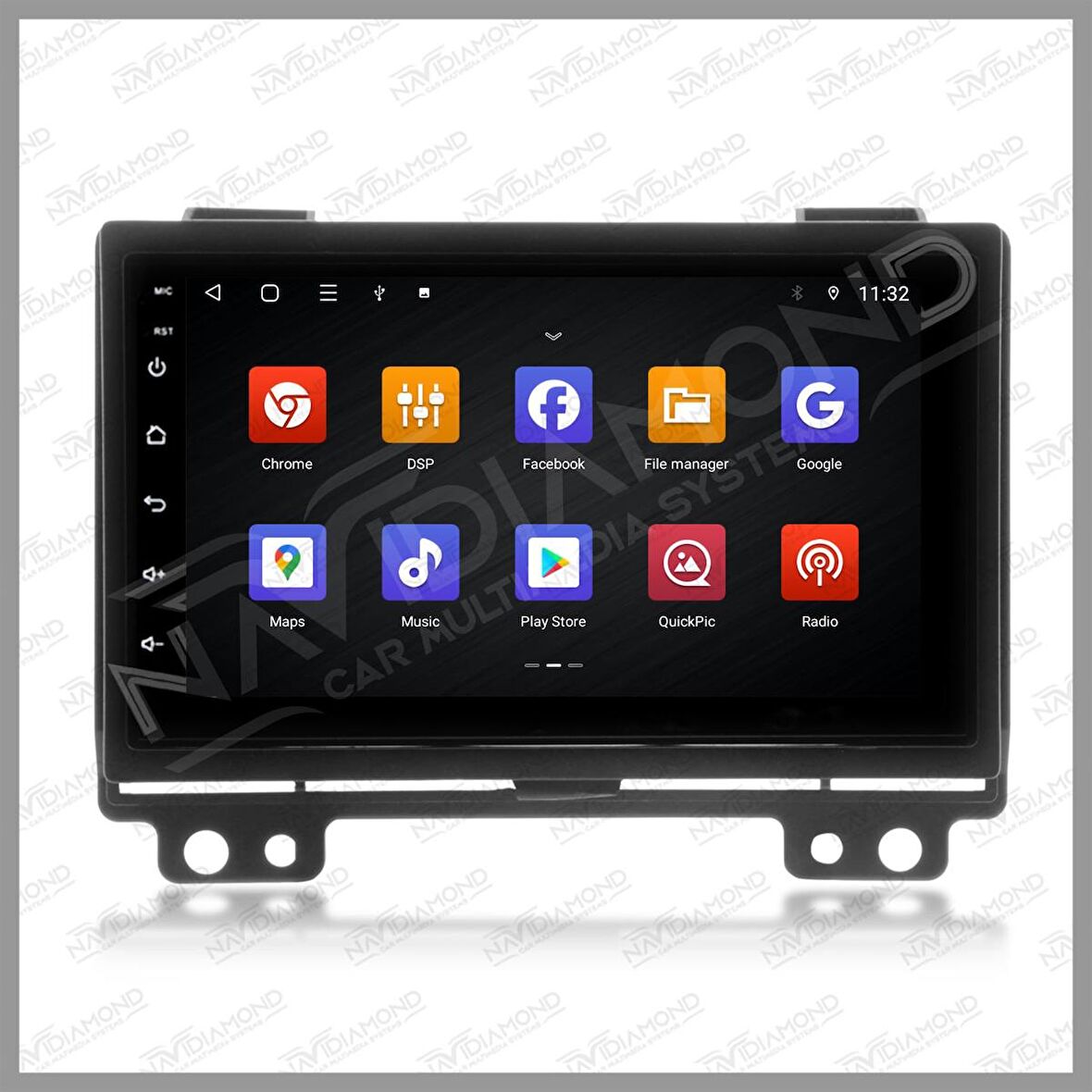 NAVIDIAMOND FORD FIESTA MX72S 7 INCH 2 GB RAM 32 GB HAFIZA ANDROID 12 MULTIMEDIA ANDROID DOUBLE TEYP