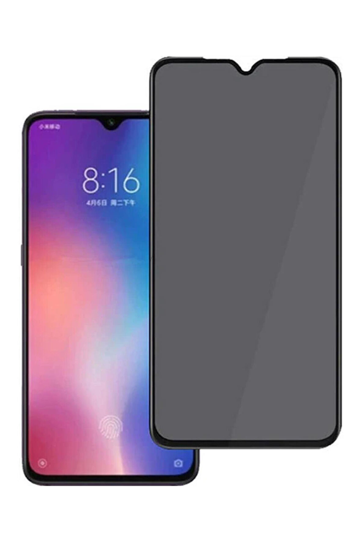 Samsung Galaxy A15 Uyumlu Tam Kaplayan Hayalet Cam Siyah Karartma Ekran Koruyucu Cam Anti-Static Özellikli Siyah Çerçeveli