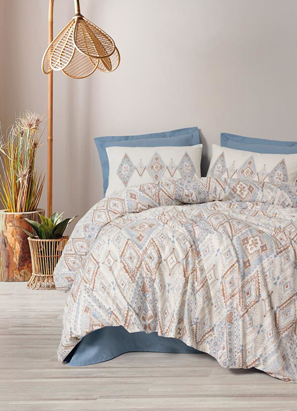 Bohem Nev Takımı Çift Kişilik Zanora İndigo