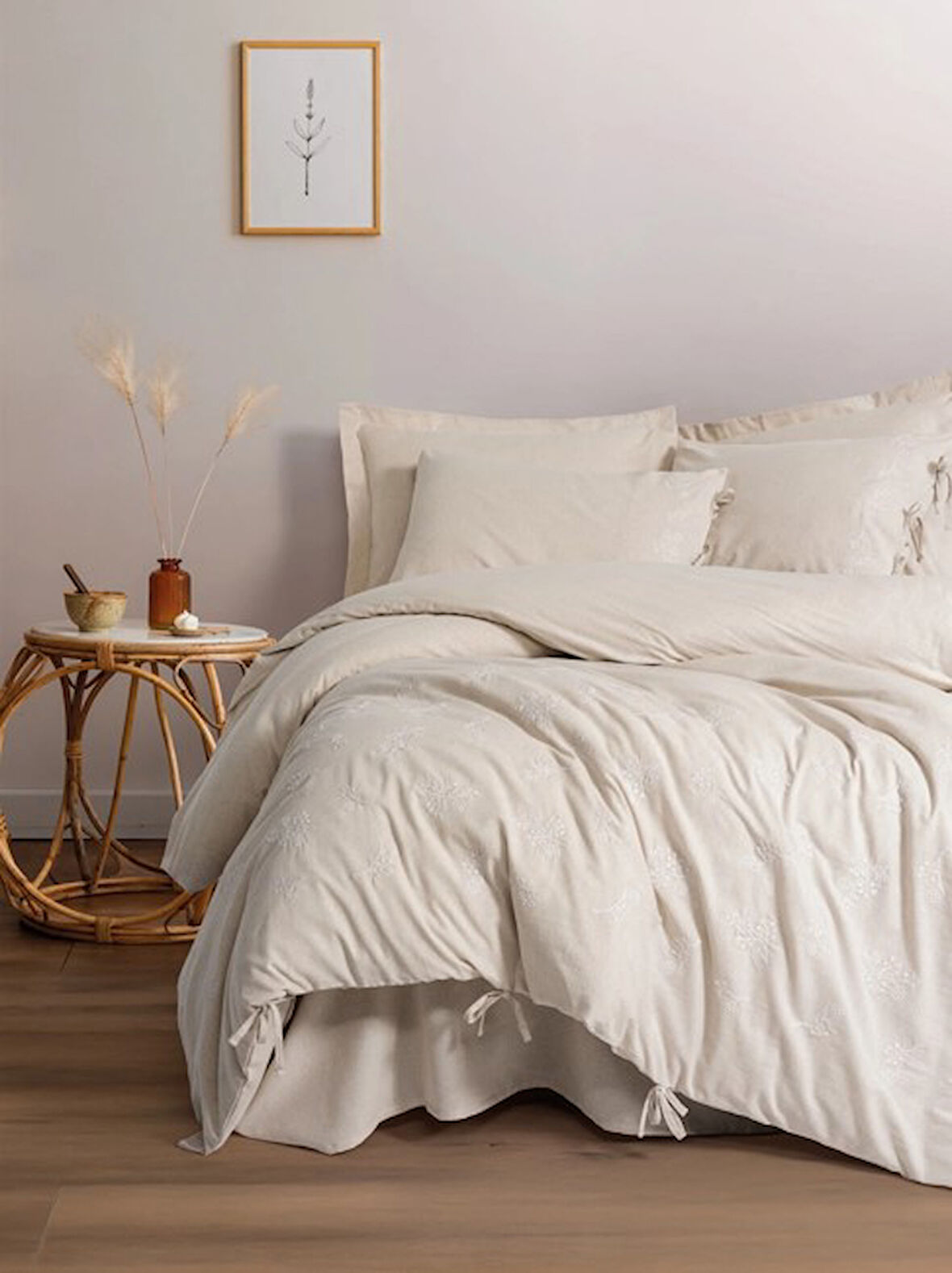 Cotton Keten Çift Kişilik Nev Takımı Esmira