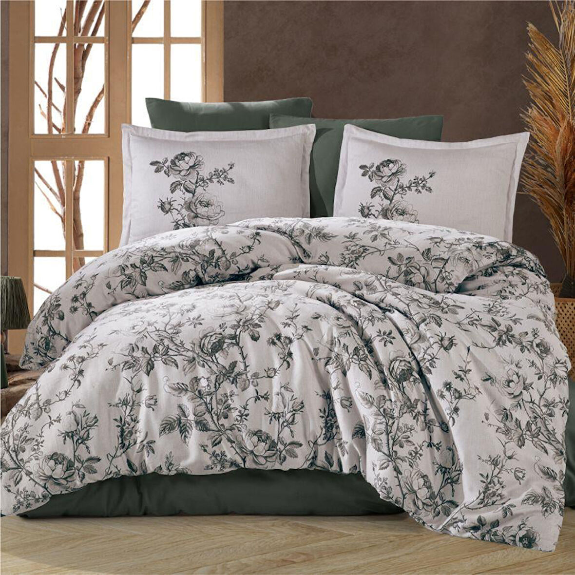 Saten Çift Kişilik Nev Takımı Dotta v1 Haki