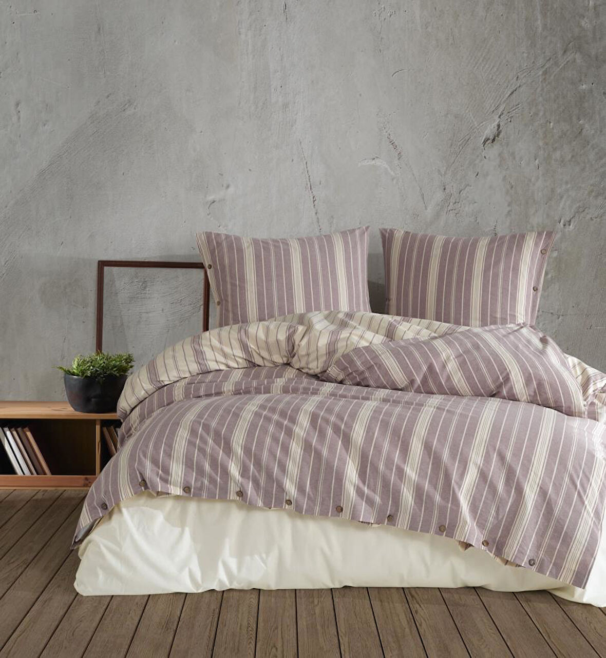 Butik Native Serisi Çift Kişilik Nev Takımı Pardus v1 Gülkurusu