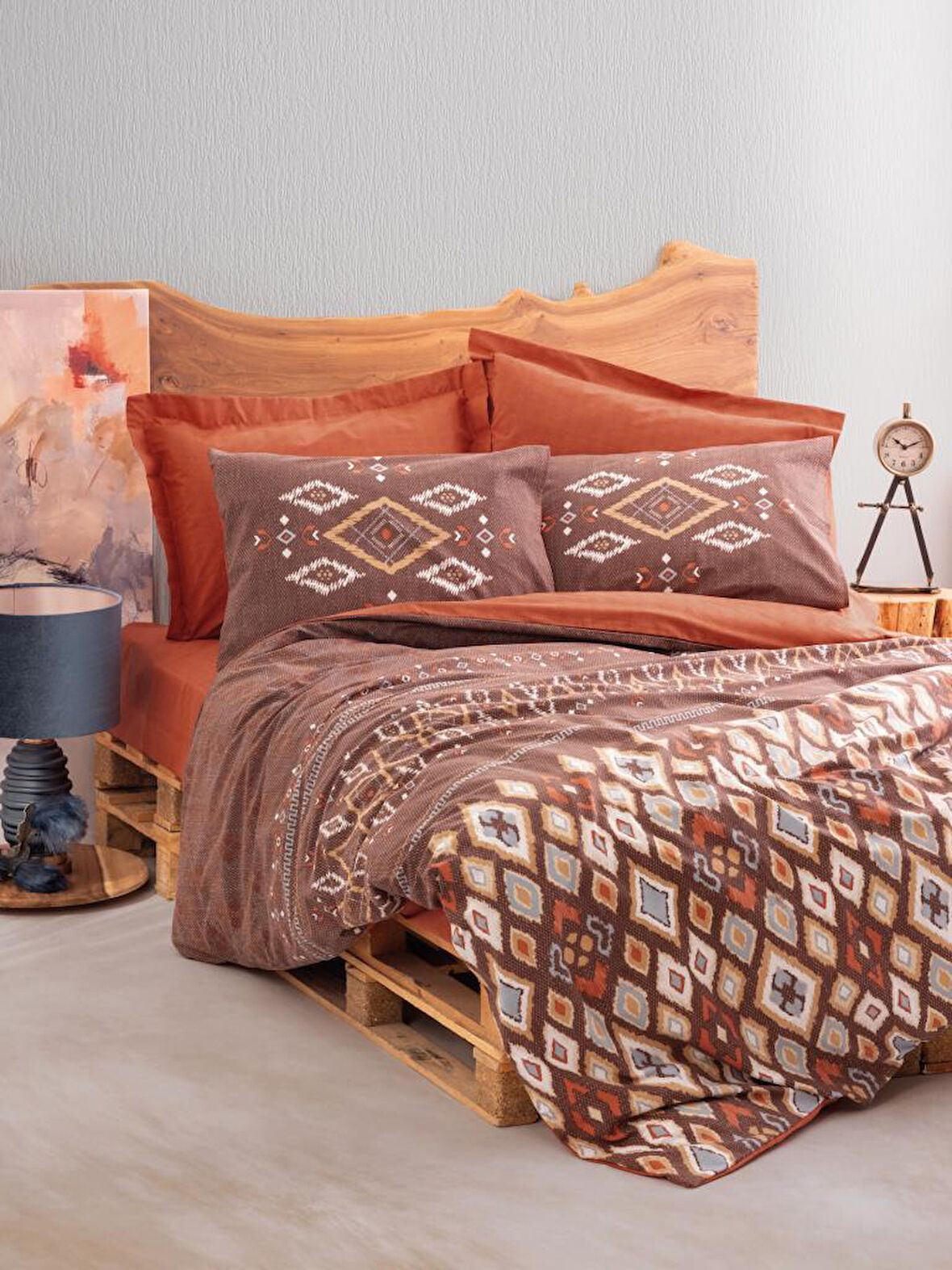 Etnich Nev Takımı Çift Kişilik Belize Kahve