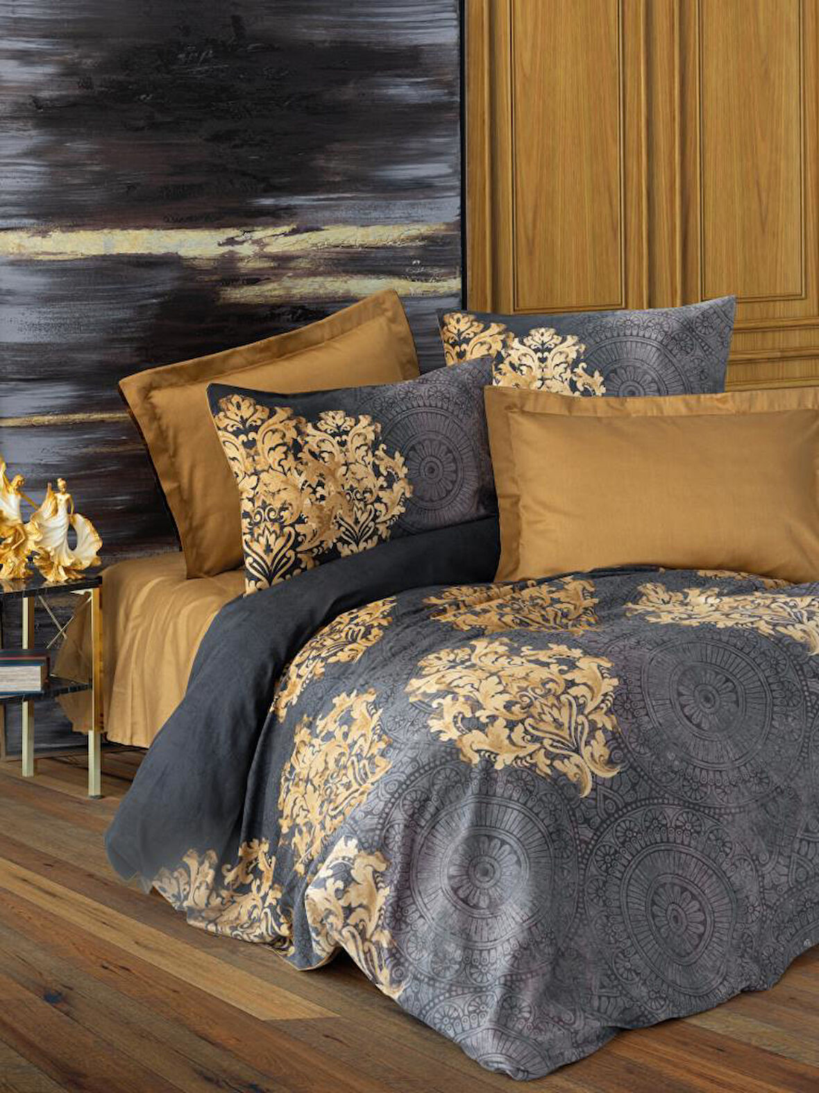 Çift Kişilik Saten Nev Takımı Jadira Bej