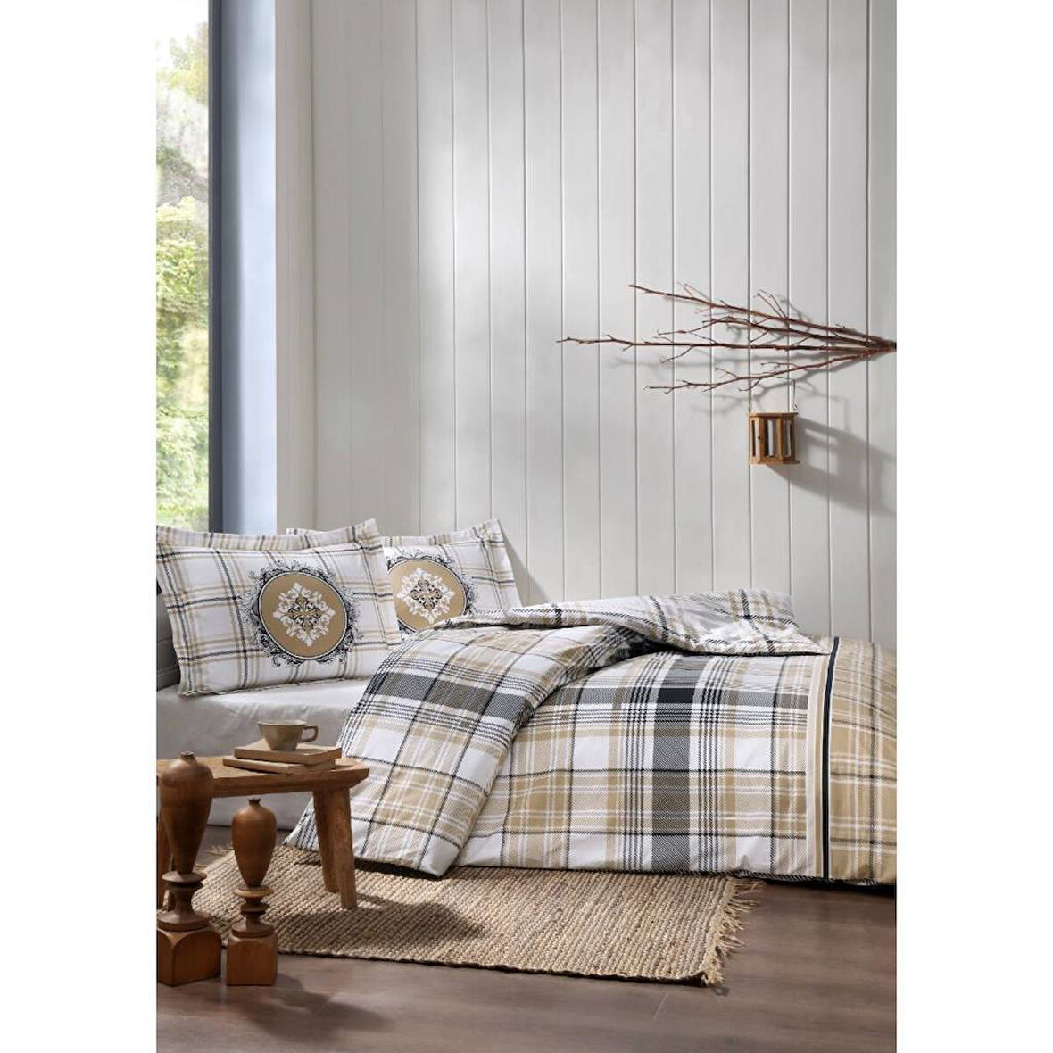 Özdilek Çift Kişilik Ranforce Nev Takımı Ocre Bej