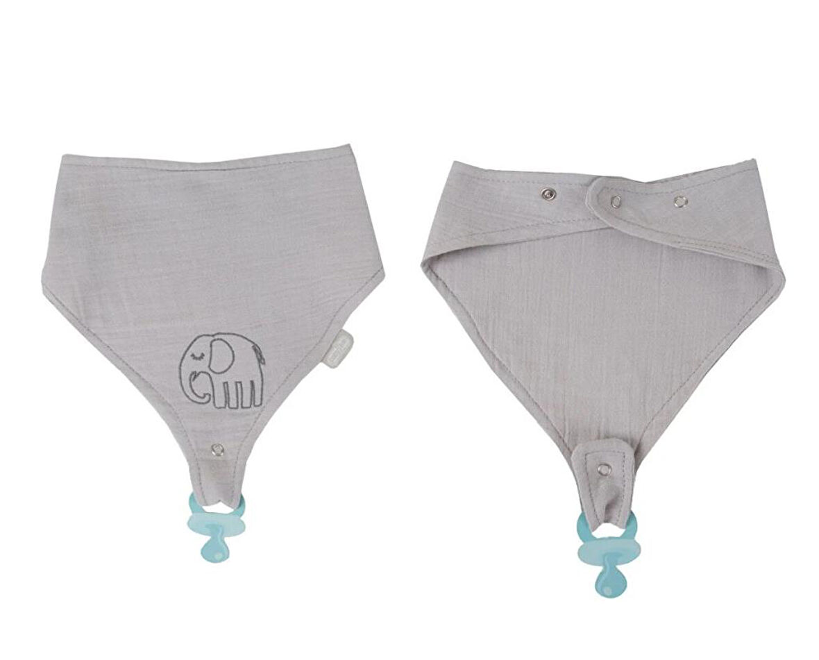 Emzik Askılı Müslin Önlük 837 Gri