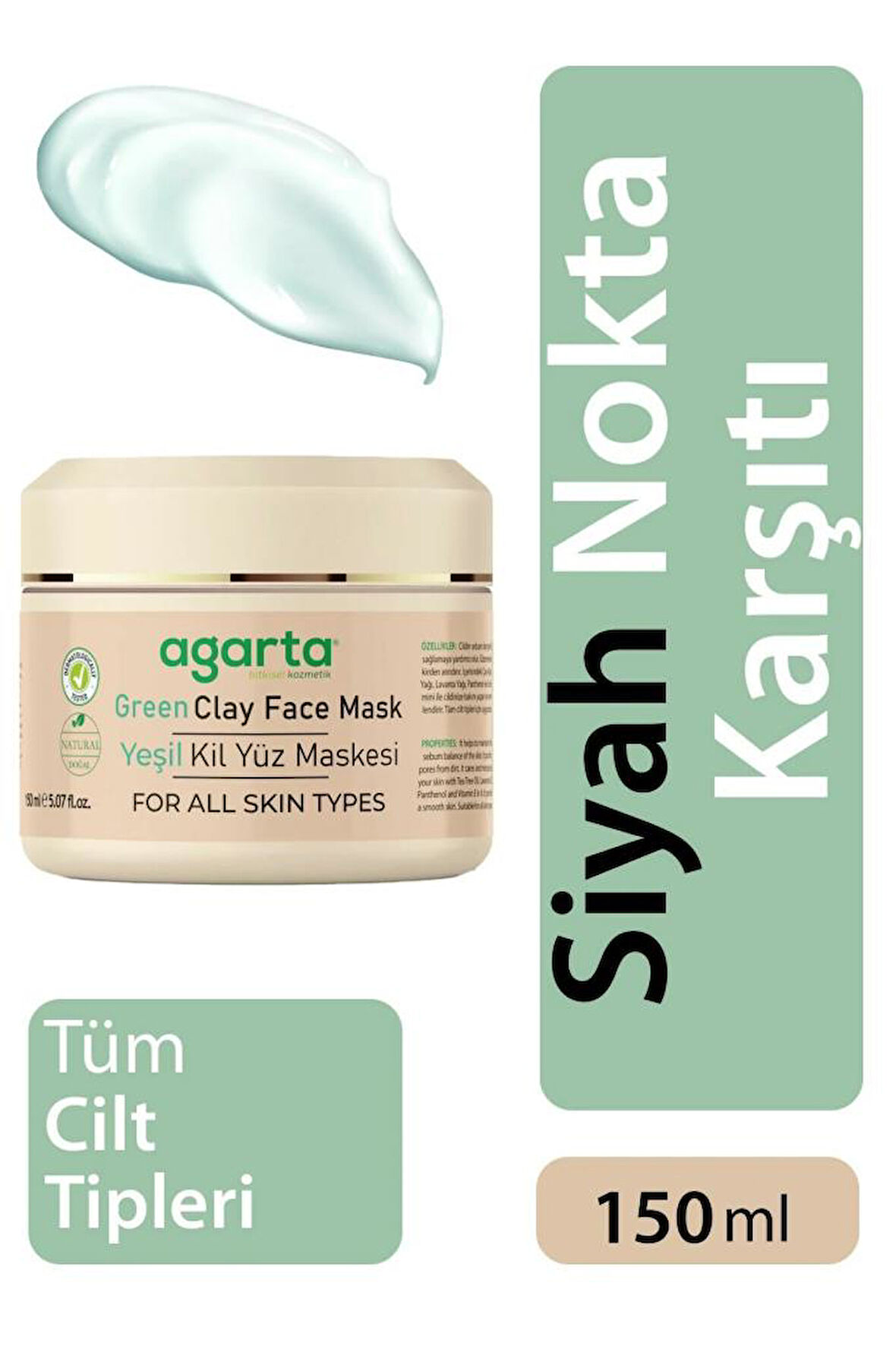 Yeşil Kil Yüz Maskesi 150 ml