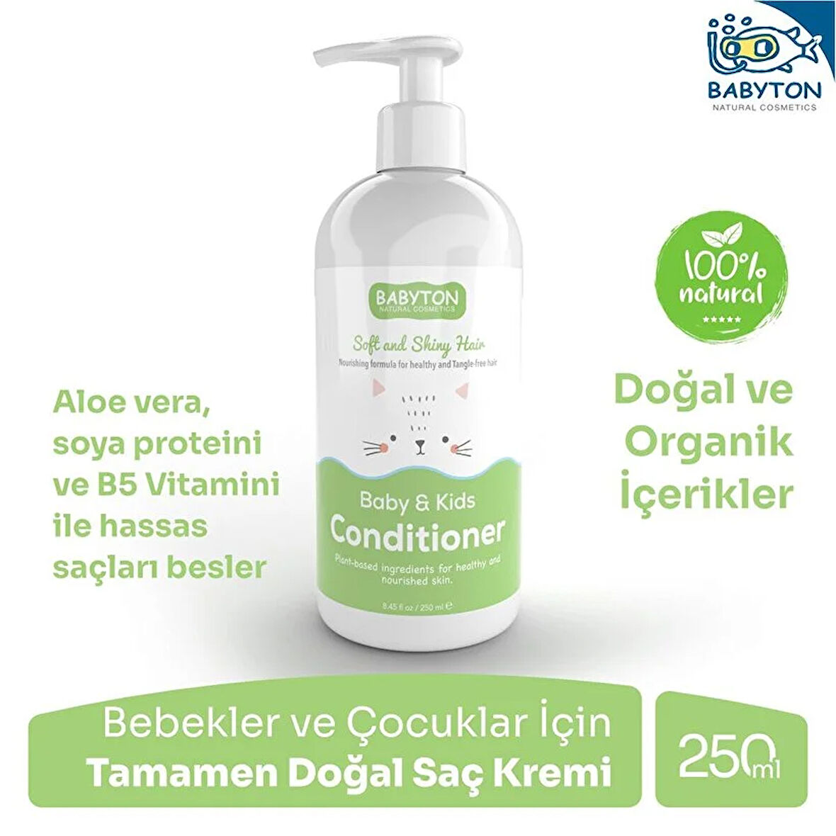 Nessiworld Babyton Bebek ve Çocuklar İçin Doğal Saç Kremi 250 ml