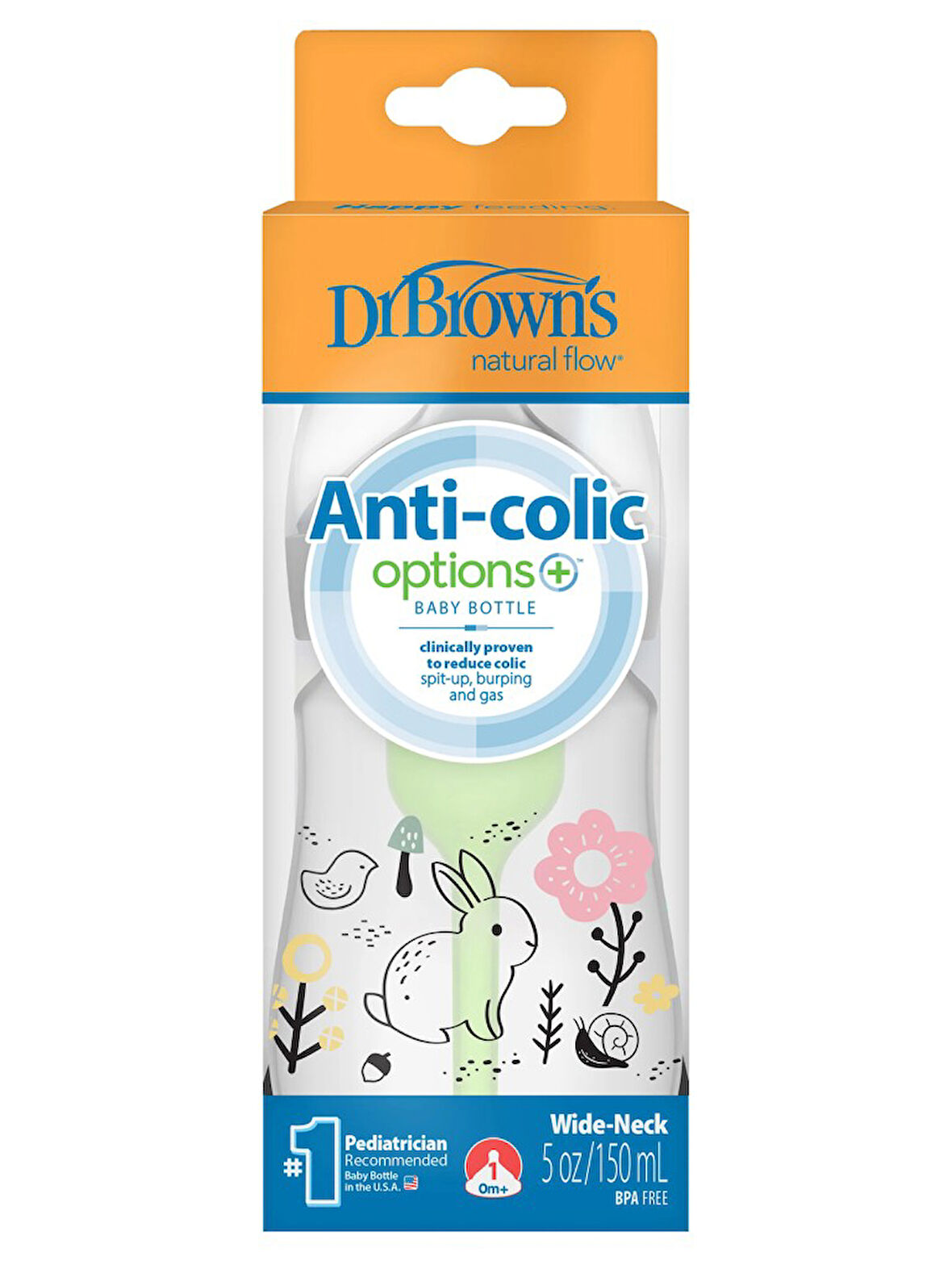 Dr.Browns Geniş Ağız PP Antikolik Options Biberon  150ml Kız