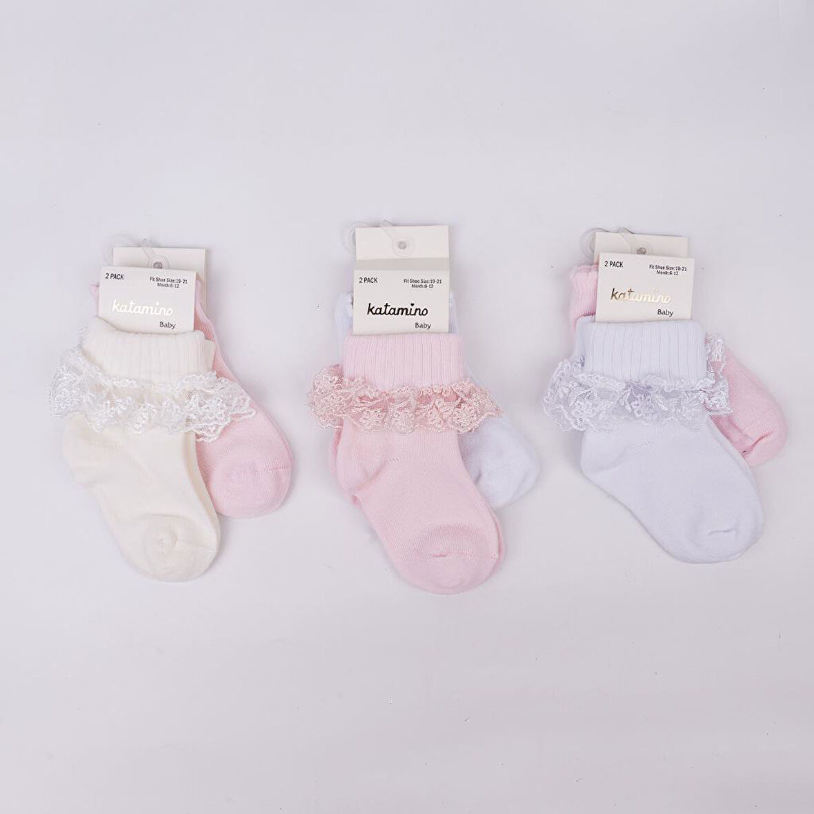 Katamino Akel 2'li Aks. Bebek Soket Çorap K44023 (1 Adet Fiyatıdır)