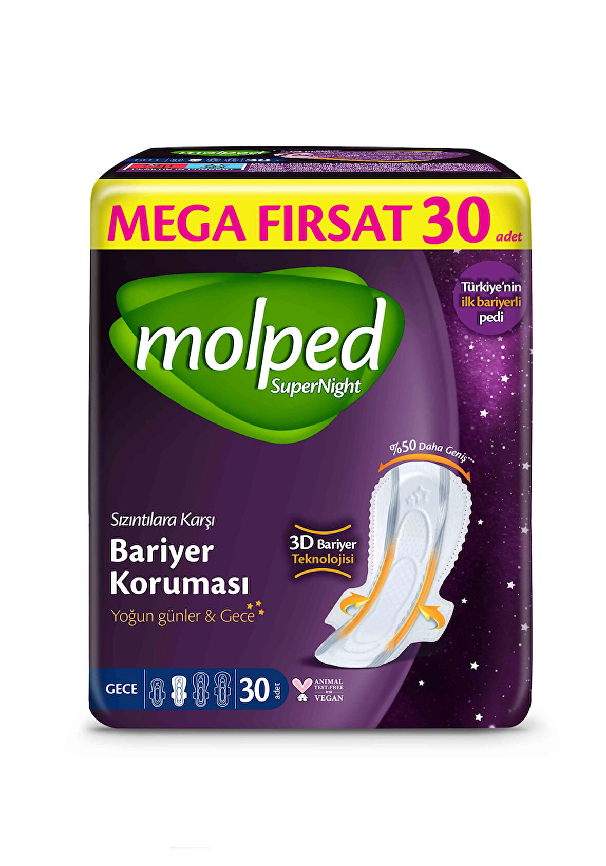 Molped SüperNight Gece Mega Ped 30 Adet