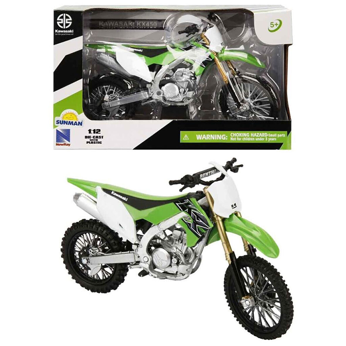 57483 SUN- Kawasakı KX450 Yeşil 1:12