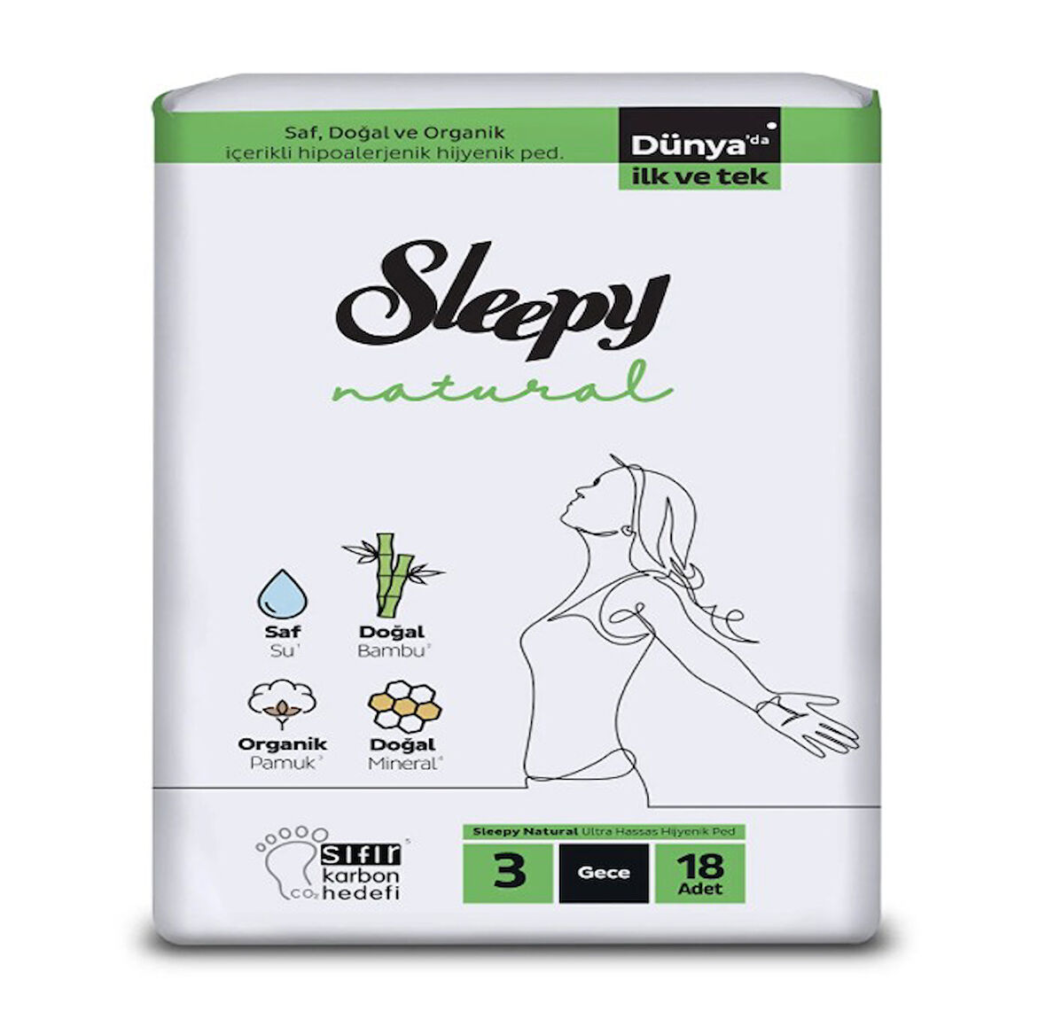 Sleepy Natural Süper Eco Paket Gece 18 Adet