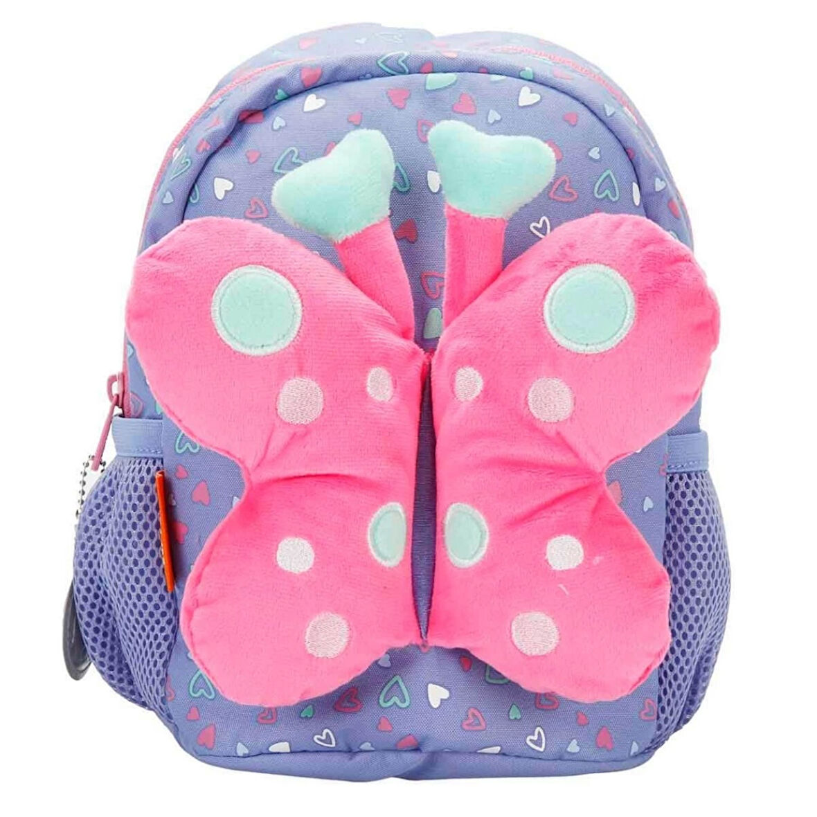 Peluş Kelebekli Mor Anaokulu Çantası