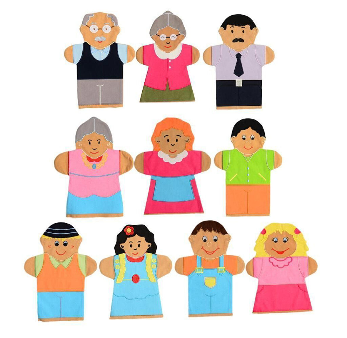 Nessiworld AND-5001  İNSANLAR KUKLA SETİ 10 LU