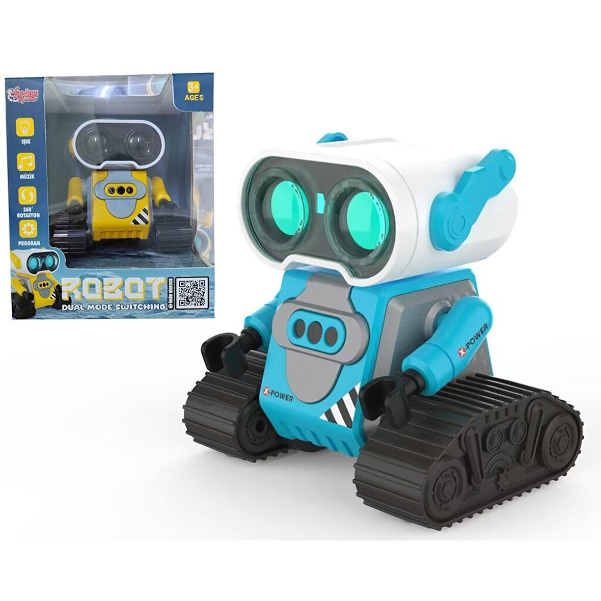 Nessiworld S-023 4568 MAVİ-SARI UK FF ŞARJLI 2 4G ROBOT ARABA