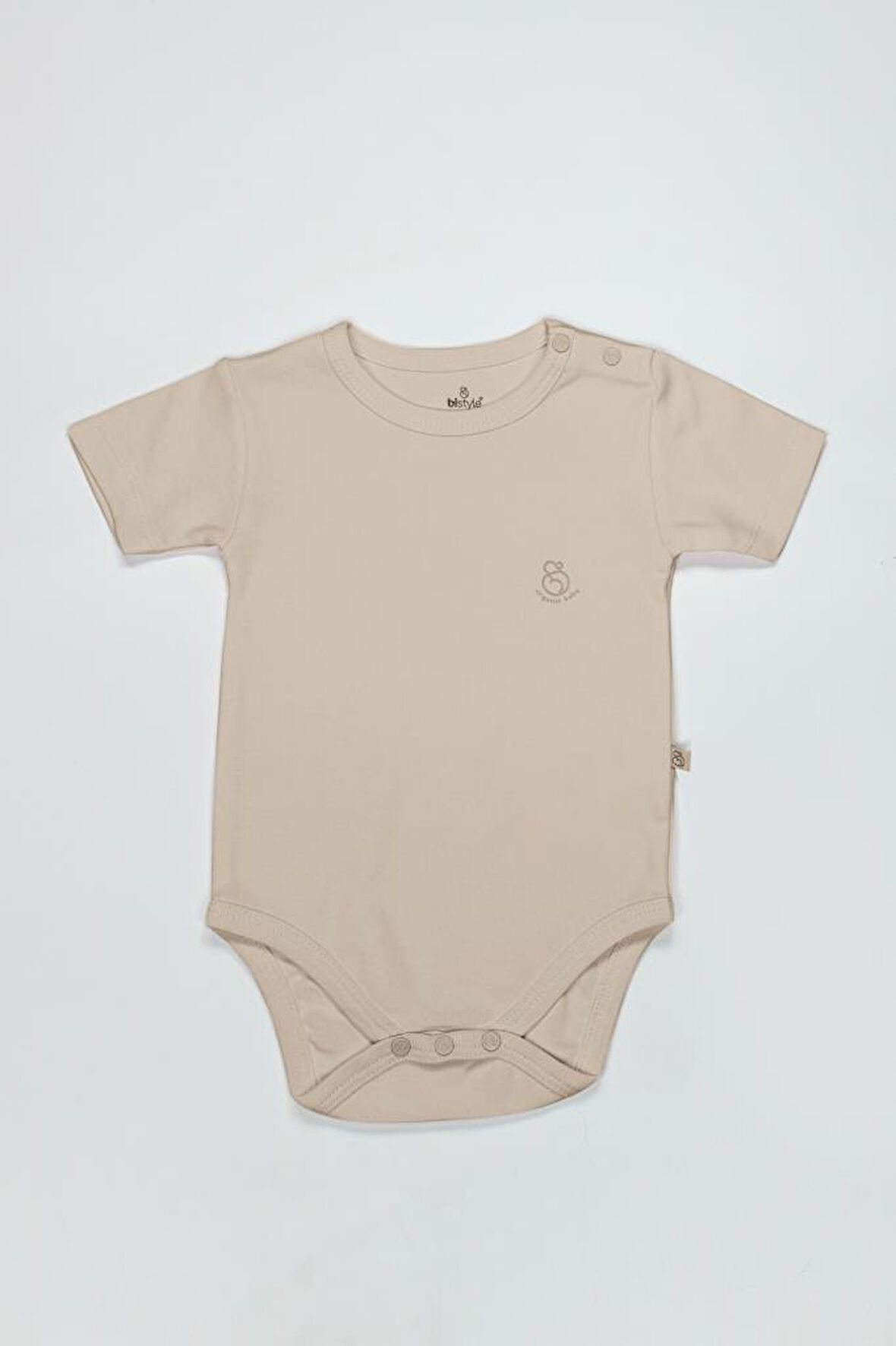 Bistyle Organik Natural Basic Style Yarım Kol Body BS17103 Bej