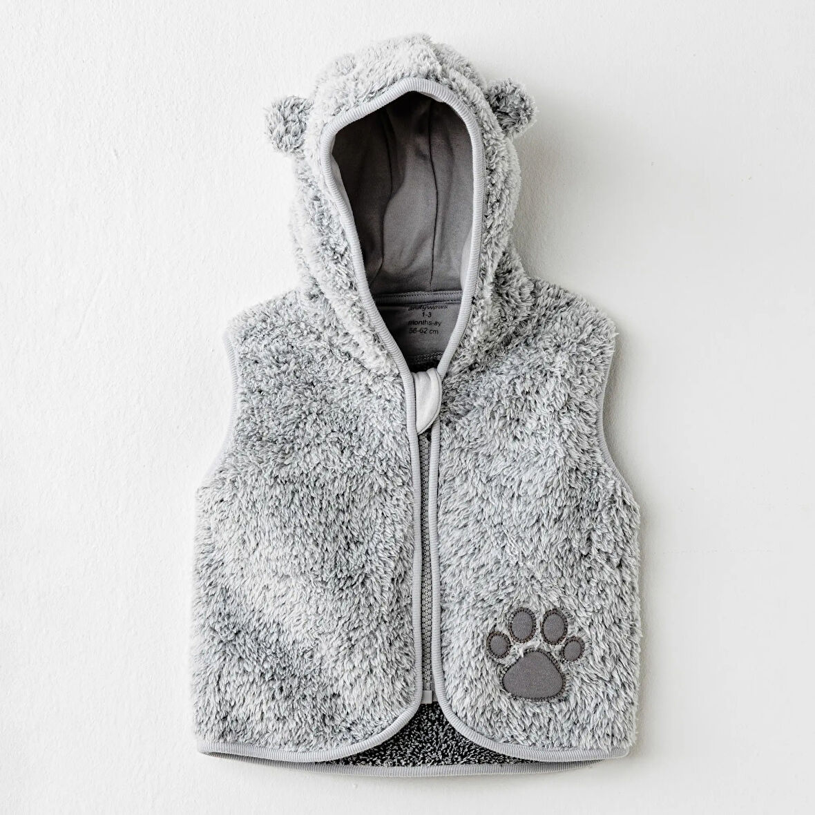 NessiWorld AC26026 Keep Smiling Yelek Grey