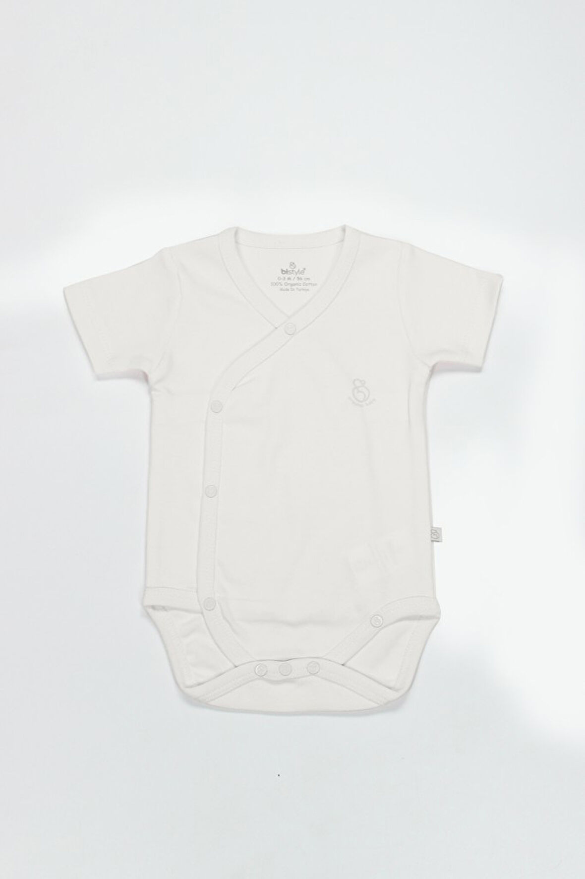 Bistyle Organik Natural Basic Style Kruvaze Yarım Kol Body BS17101 Ekru