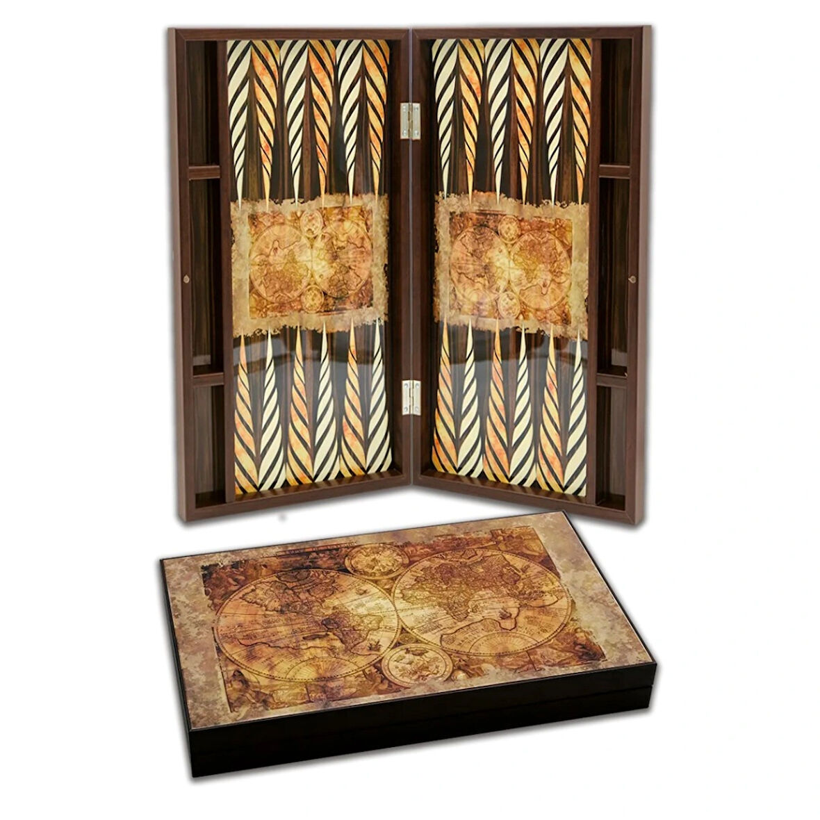 Elegance Glossy Old Map Tavla