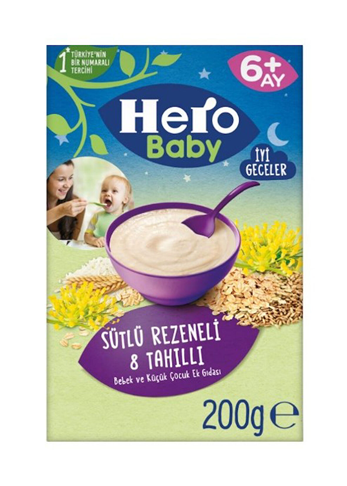 Hero Baby Sütlü 8 Tahıllı Rezeneli 200 Gr