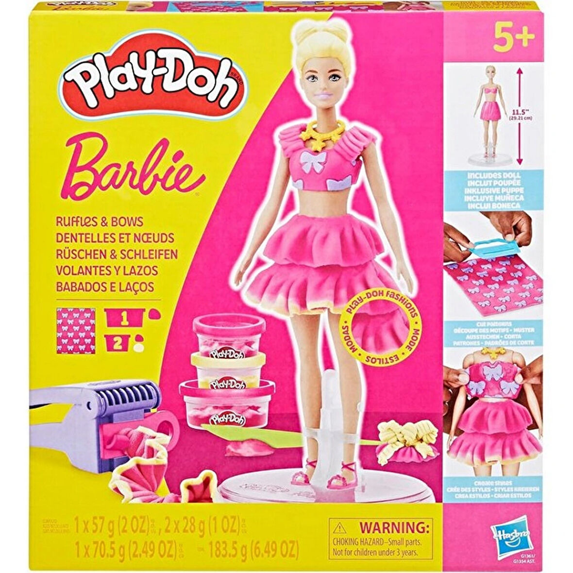 Play-Doh Barbie Fırfırlar ve Fiyonklar Seti
