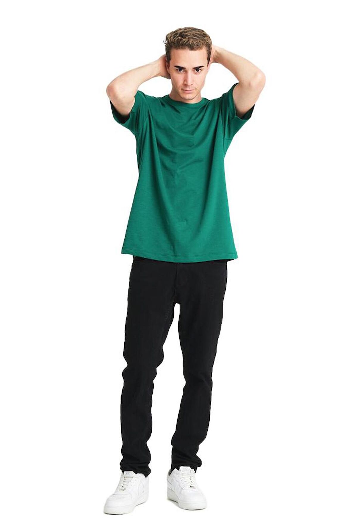 Erkek Tişört, Flamlı Kumaş, Casual Model, Oversize, Bisiklet Yaka, Kısa Kol, Cepsiz Erkek Tshirt