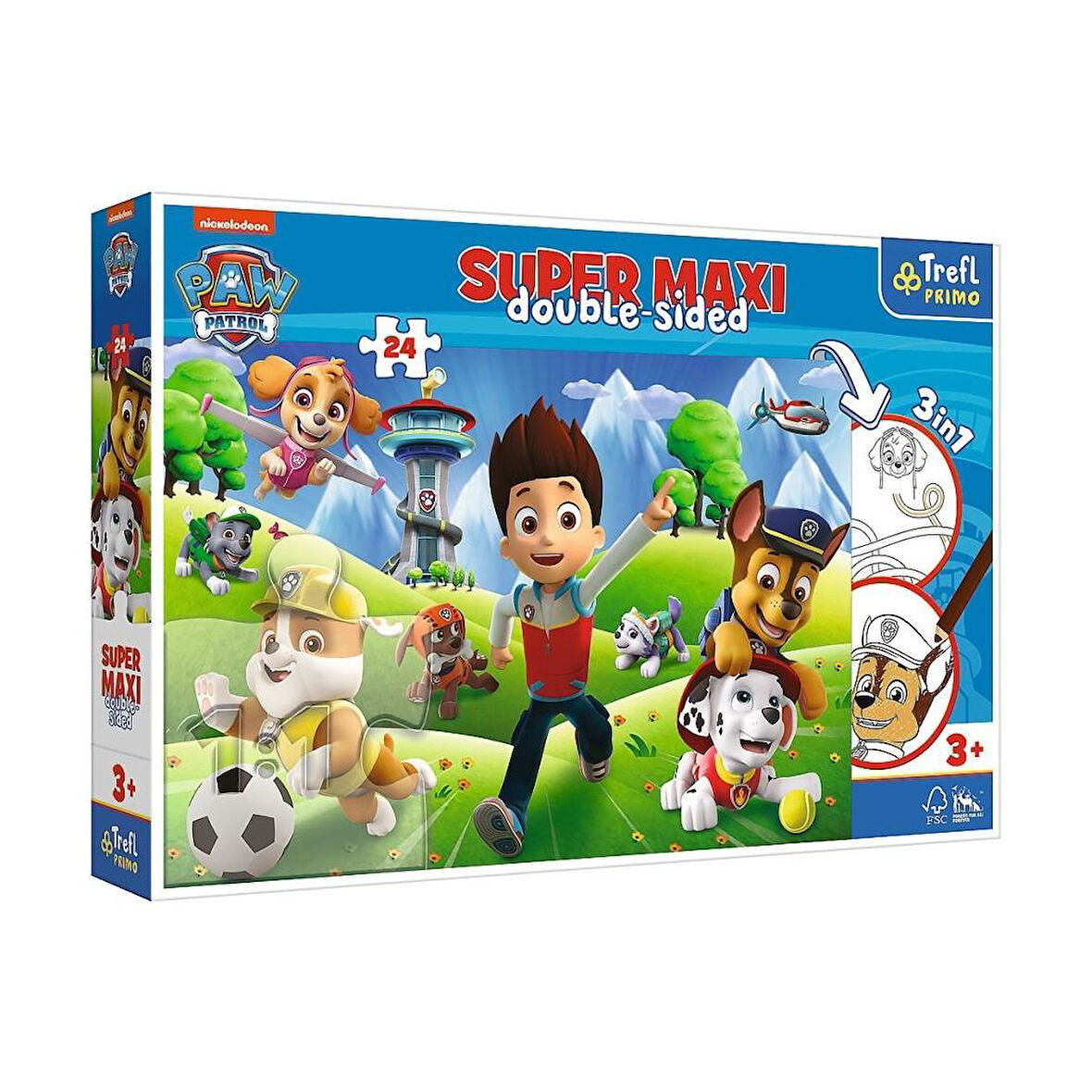 Nessi World PUZZLE-41001 Super Maxi Paw Patrol 24 Parça Çocuk Puzzle