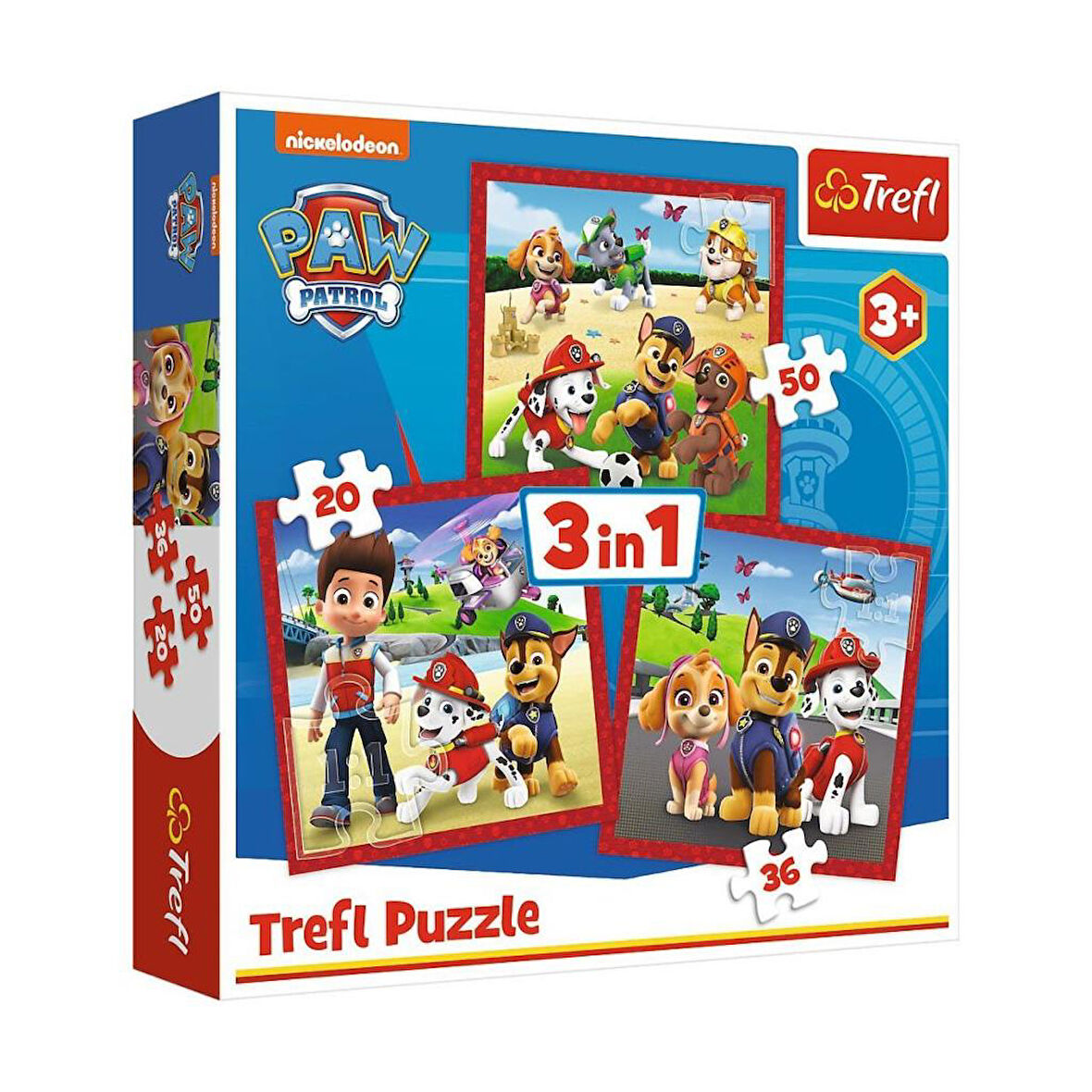 PUZZLE-34867 Paw Patrol 3IN1 Puzzle