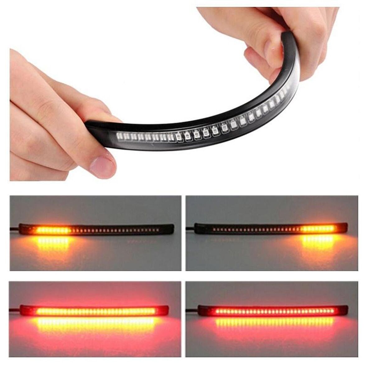 MOTORSİKLET PARK STOP SİNYAL LEDİ 32 LEDLİ FLEXİBLE LED 2 RENK KARGO ÜCRETSİZ