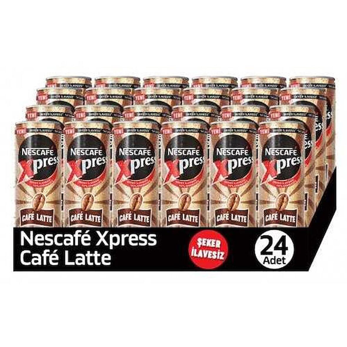 Nescafe Xpress Cafe Latte Şekersiz Soğuk Kahve 250 Ml X 24 Adet