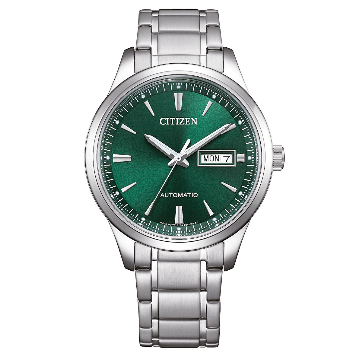 Citizen NY4058-79XC Erkek Kol Saati | 40 mm Gümüş Paslanmaz Çelik Kasa, Yeşil Kadran, Otomatik Mekanizma