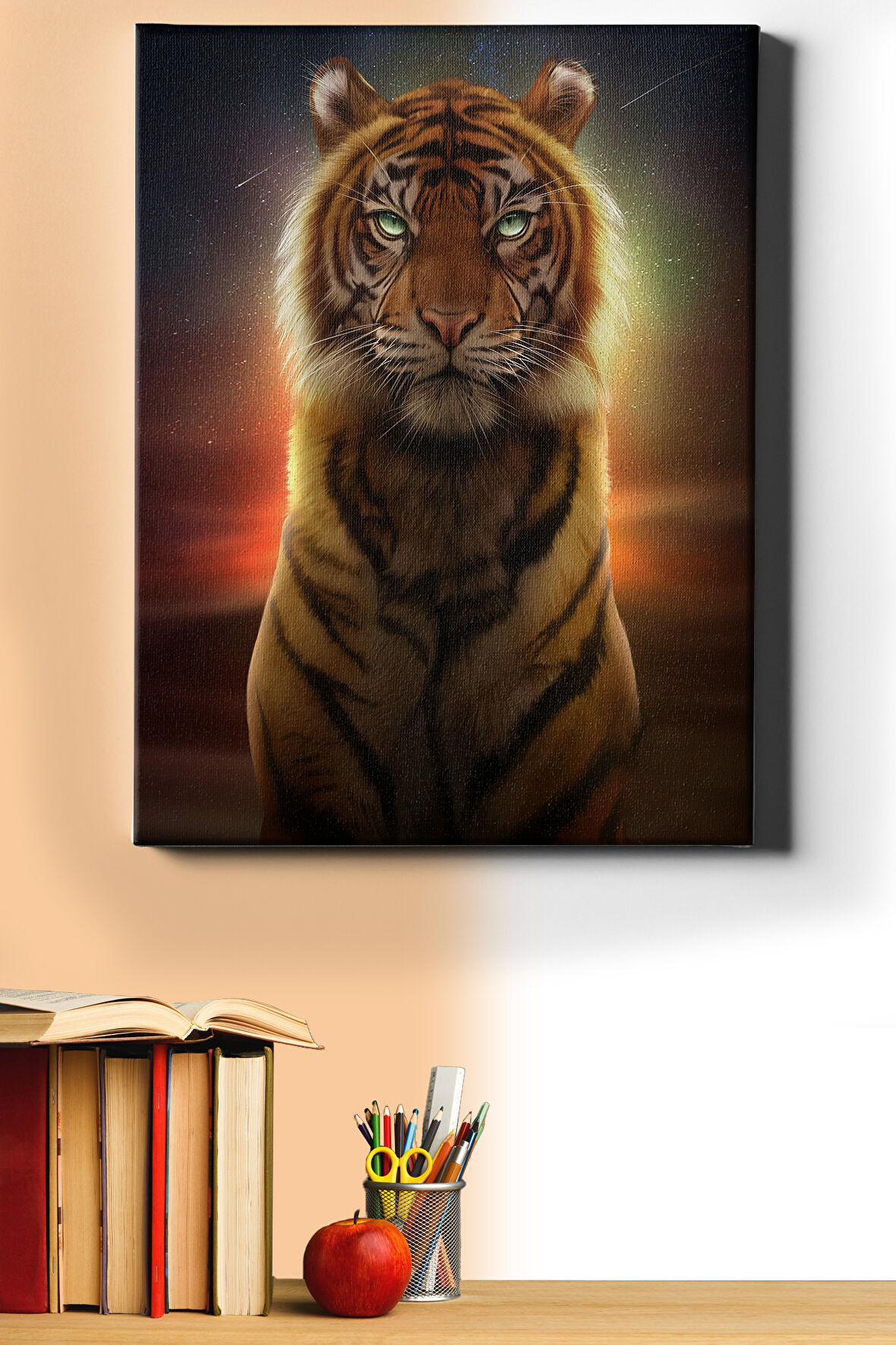 Sayılarla Boyama Seti Kasnaklı Kaplan Ve Gece 60 X 75 Cm