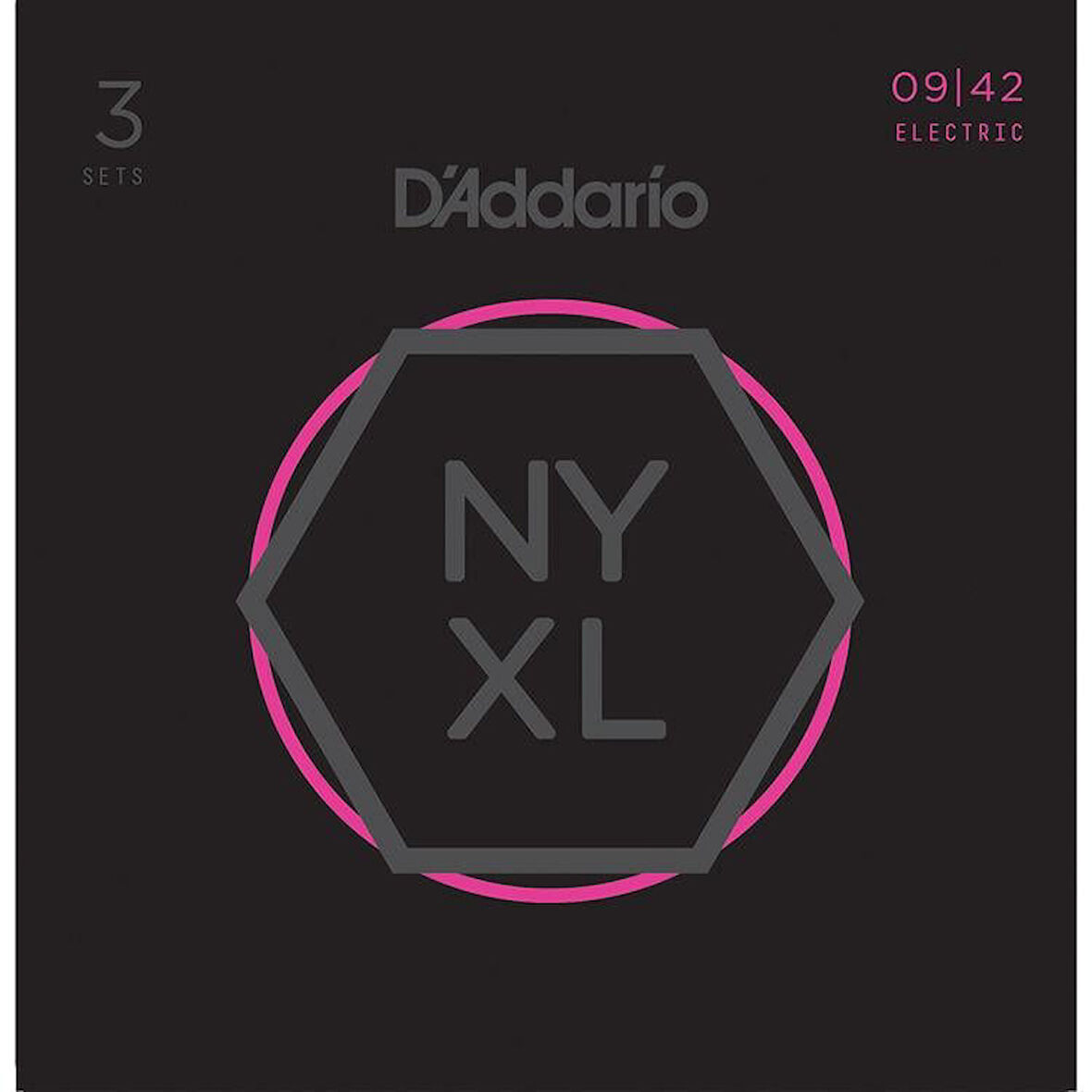 DADDARIO NYXL0942-3P ELEKTRO GİTAR TEL SETİ, 3 LÜ PAKET,  SUPER LIGHT
