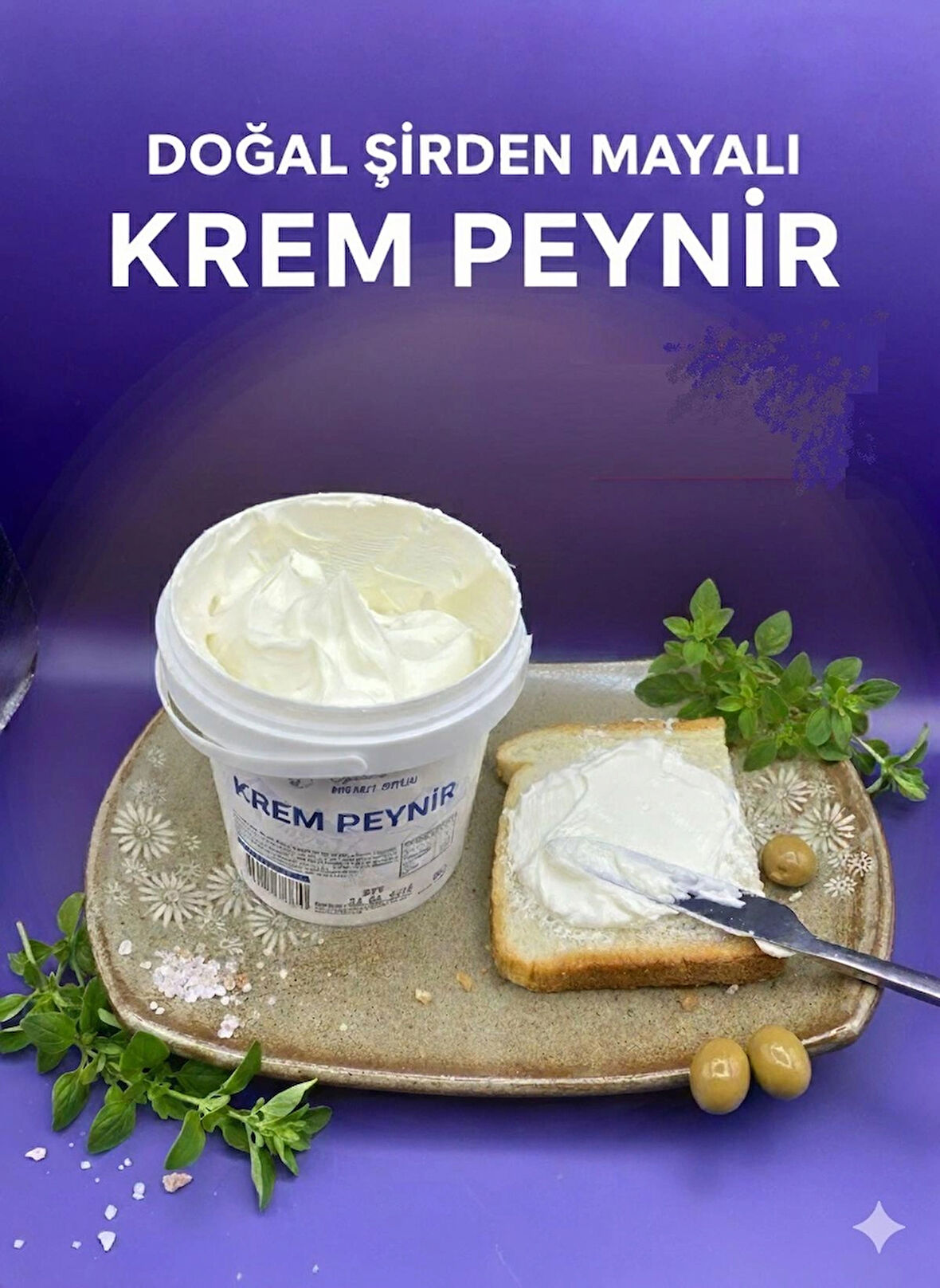 NiyaziBey Çiftliği Taze Krem Peynir 500gr ,Kahvaltılar İçin Sürülebilir Taze Lezzet, Katkısız ve Doğal Beyaz Peynir