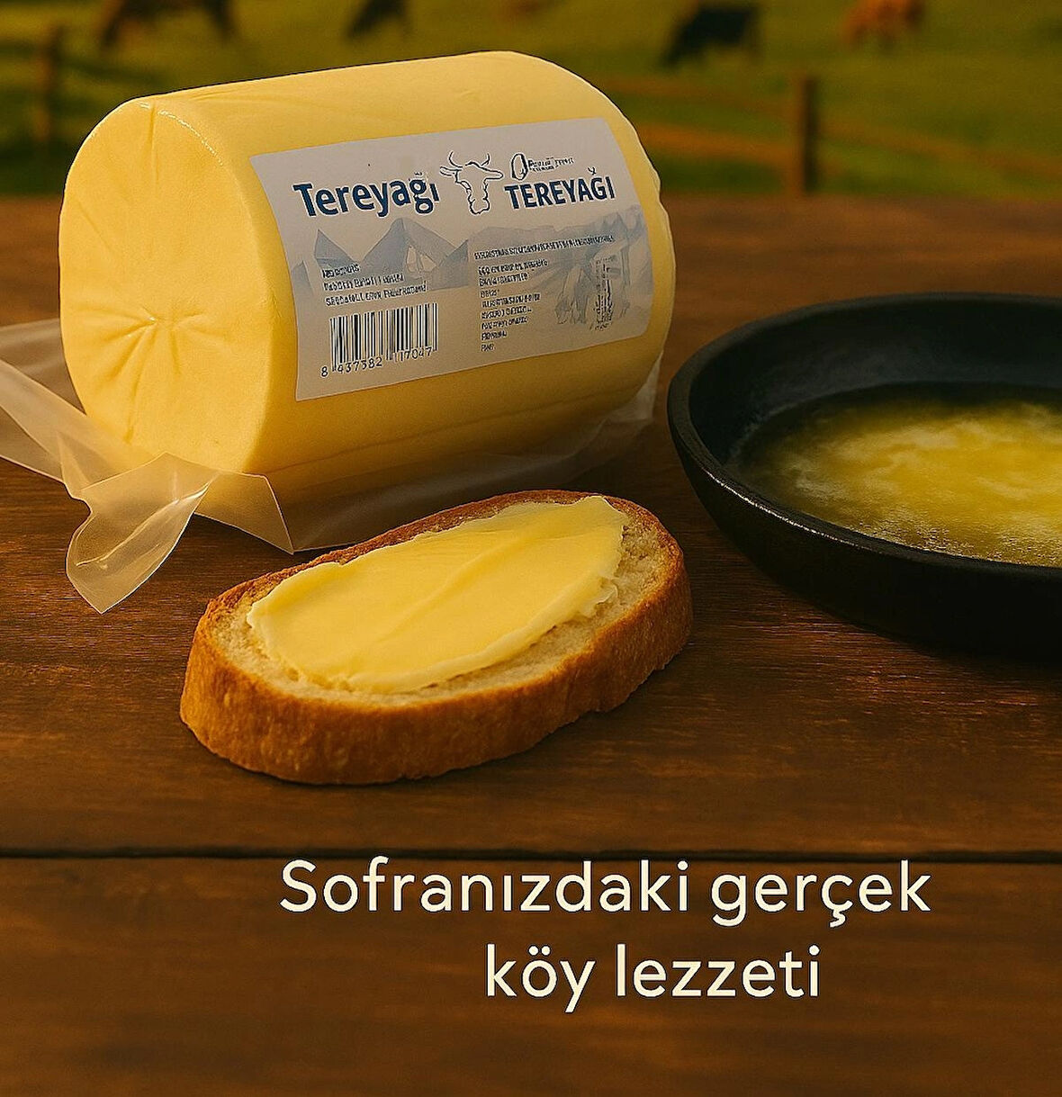 Doğal Köy Tereyağı Kendi İneklerimizin En İyi Sütünden, 500 GR