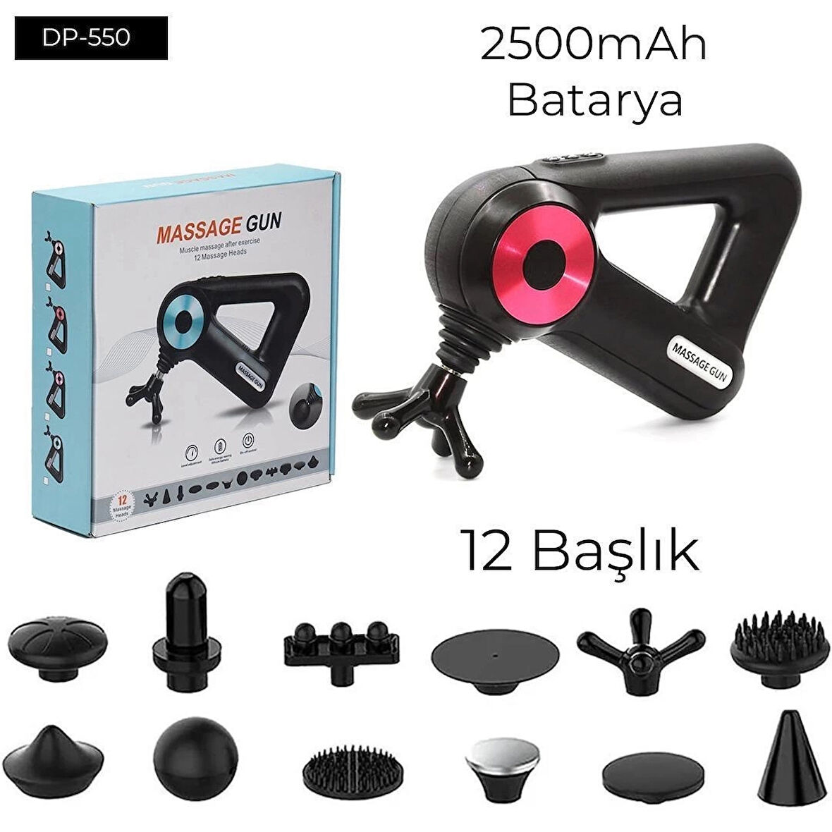 12 Başlıklı Masaj Aleti