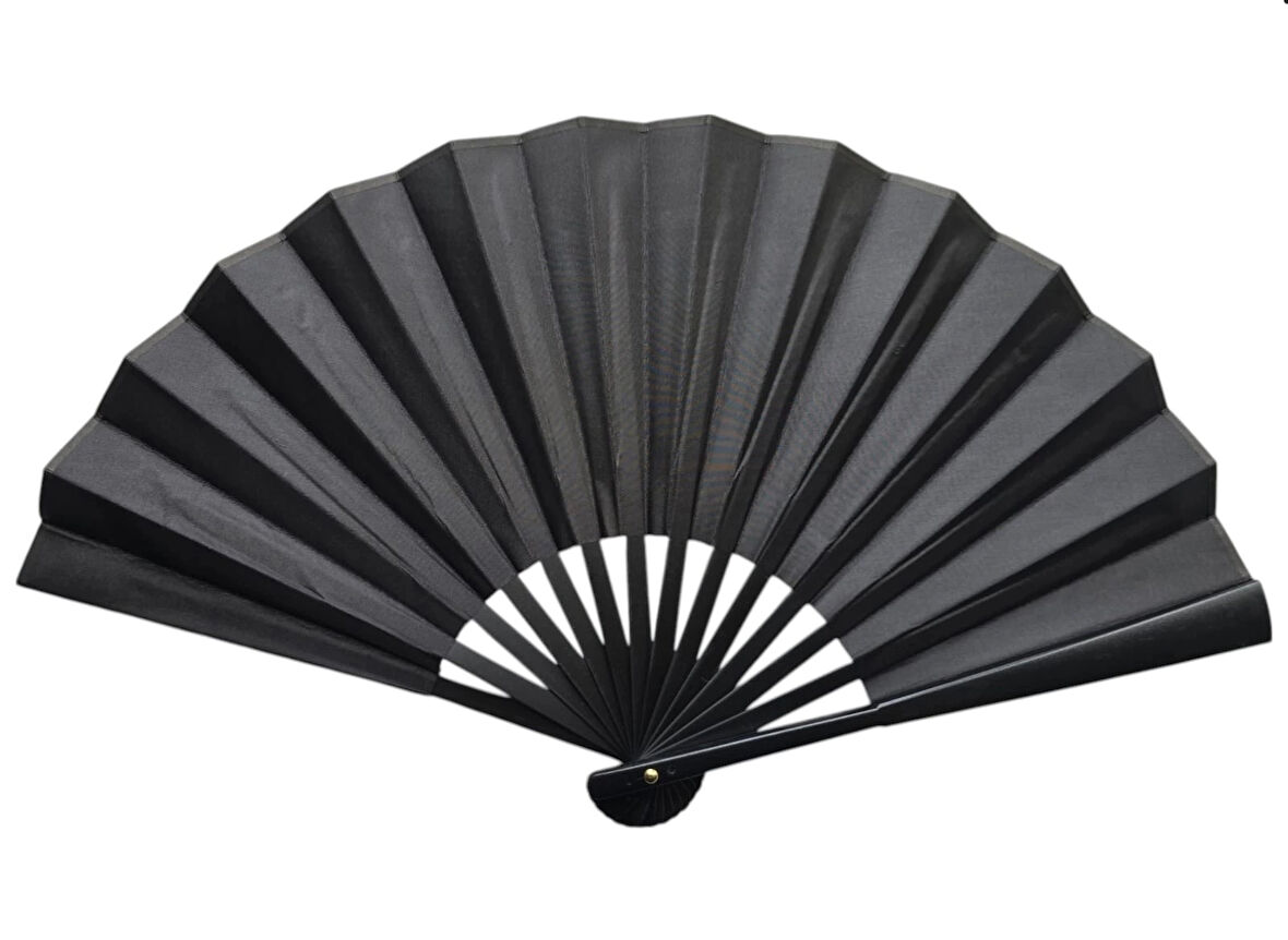 Plastik Kumaş Yelpaze 12'li Siyah