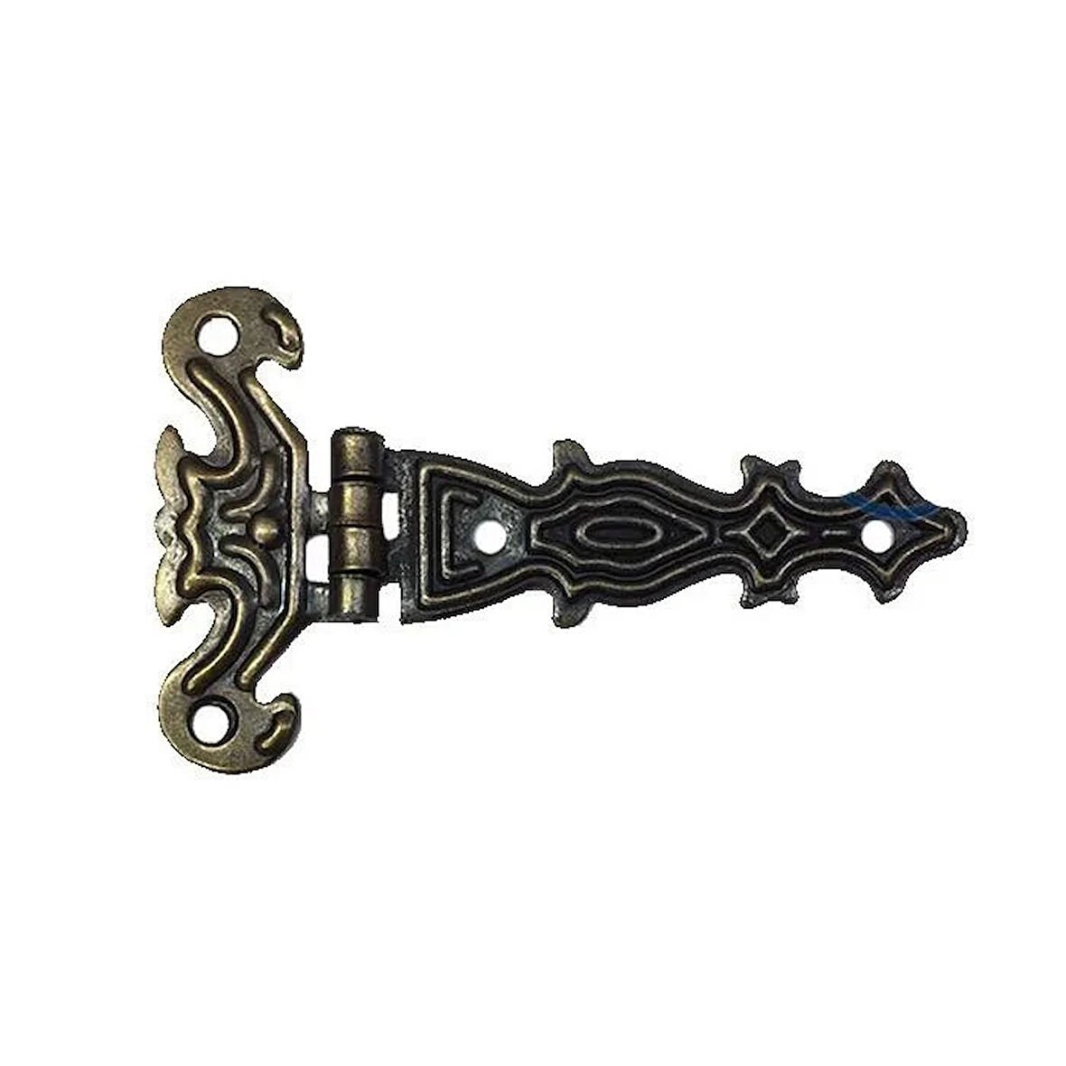 Dekoratif, Sac Tek Kuyruklu Menteşe - 40x68 Mm, Küçük, Antik, 1 Adet