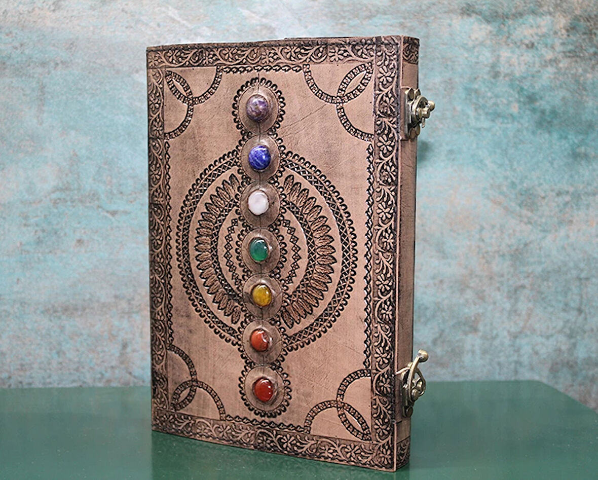 Taşlı Deri Defter Model 13