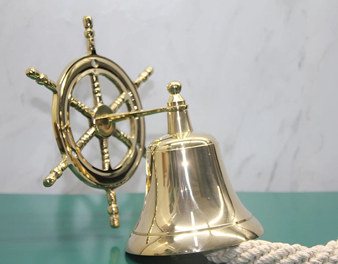 Dümenli Pirinç Duvara Asmalı Çan